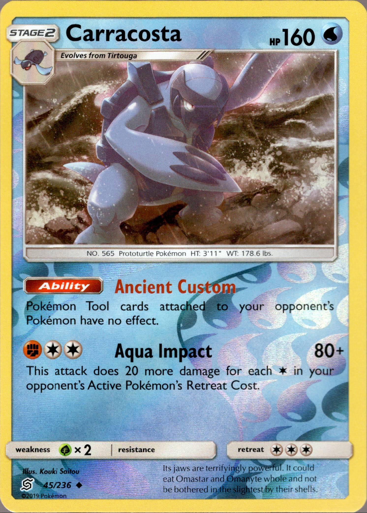 Carracosta - 45/236 - Unified Minds - Reverse Holo - Card Cavern