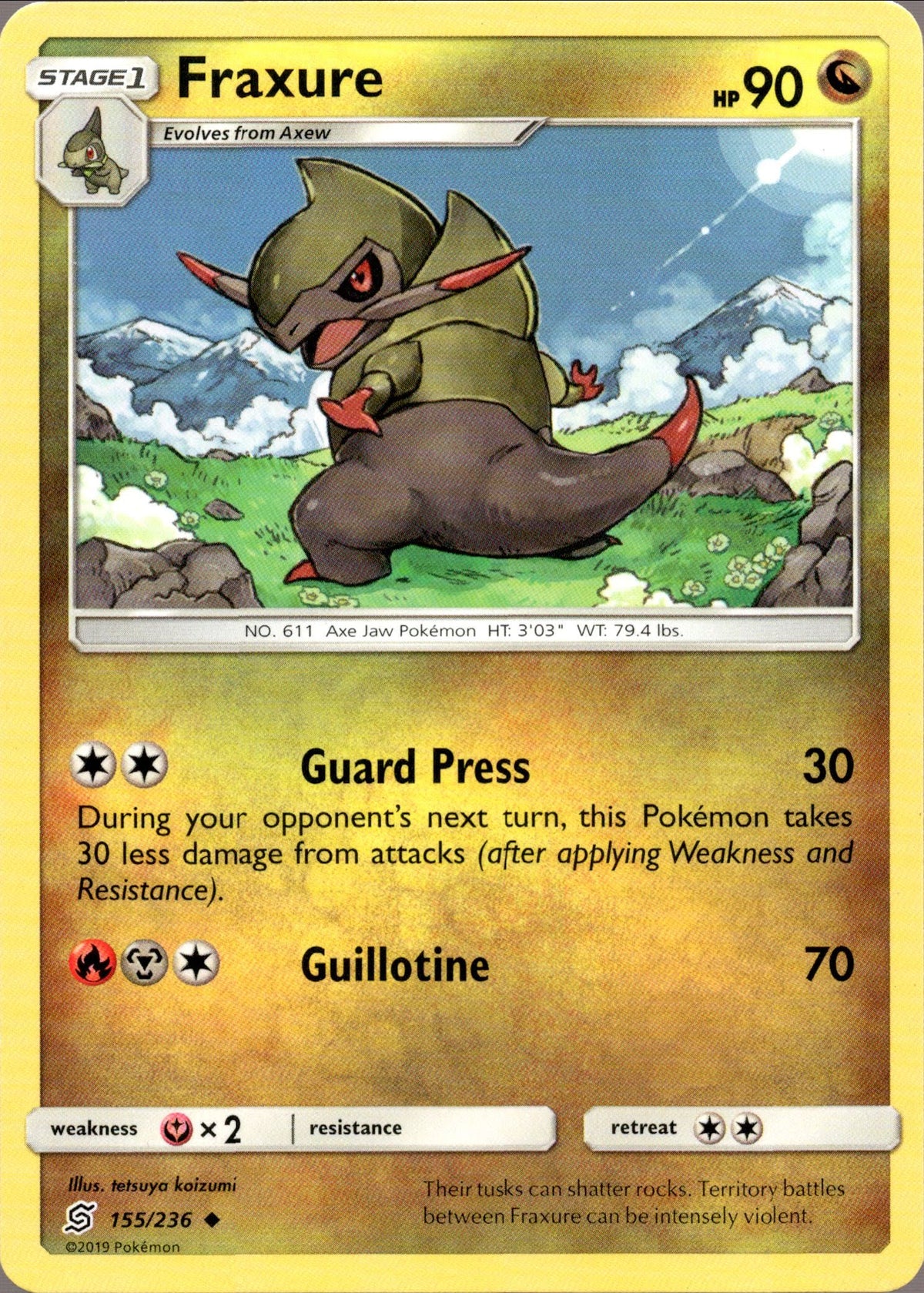 Fraxure - 155/236 - Unified Minds - Card Cavern