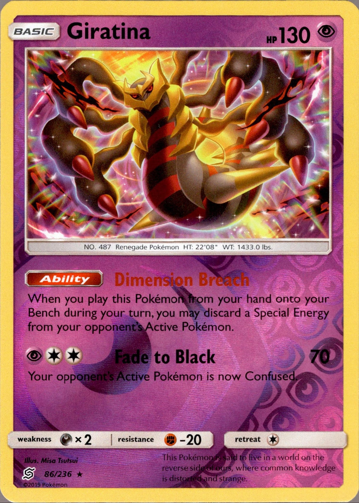 Giratina - 86/236 - Unified Minds - Reverse Holo - Card Cavern