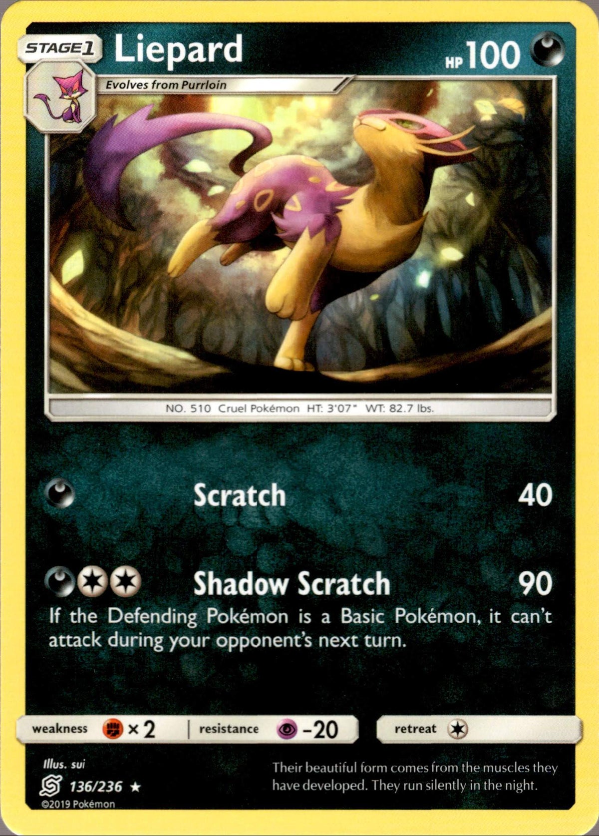 Liepard - 136/236 - Unified Minds - Card Cavern