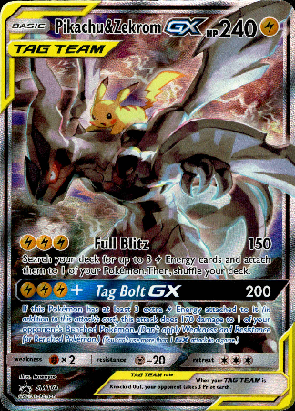 Pikachu & Zekrom GX - SM168 - Sun & Moon Promo - Card Cavern