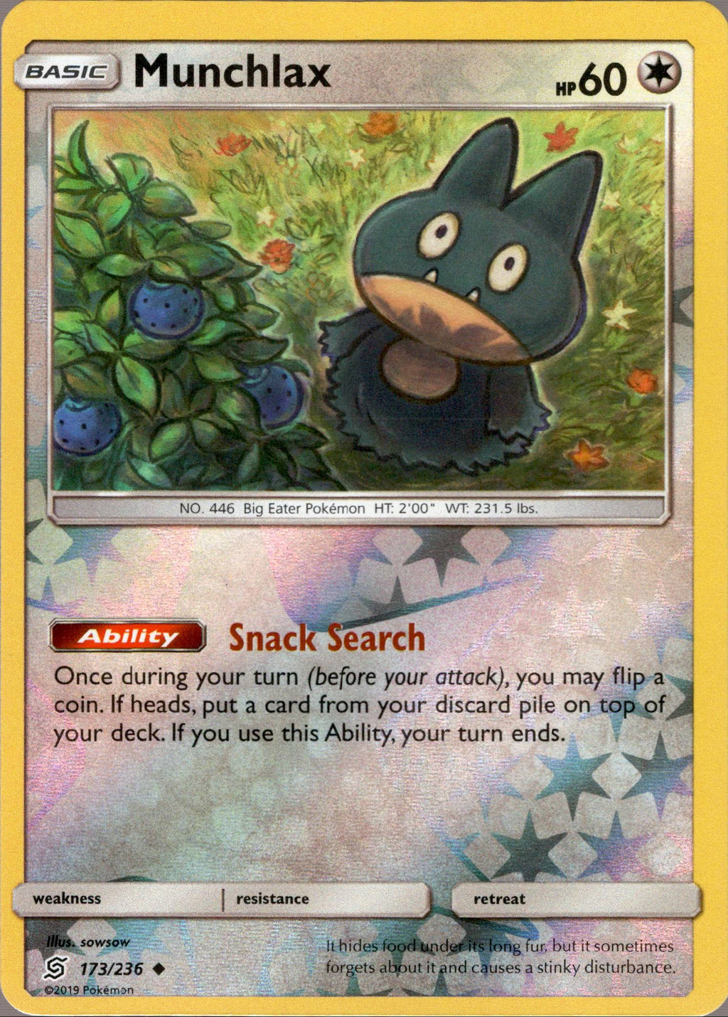 Munchlax - 173/236 - Unified Minds - Reverse Holo – Card Cavern