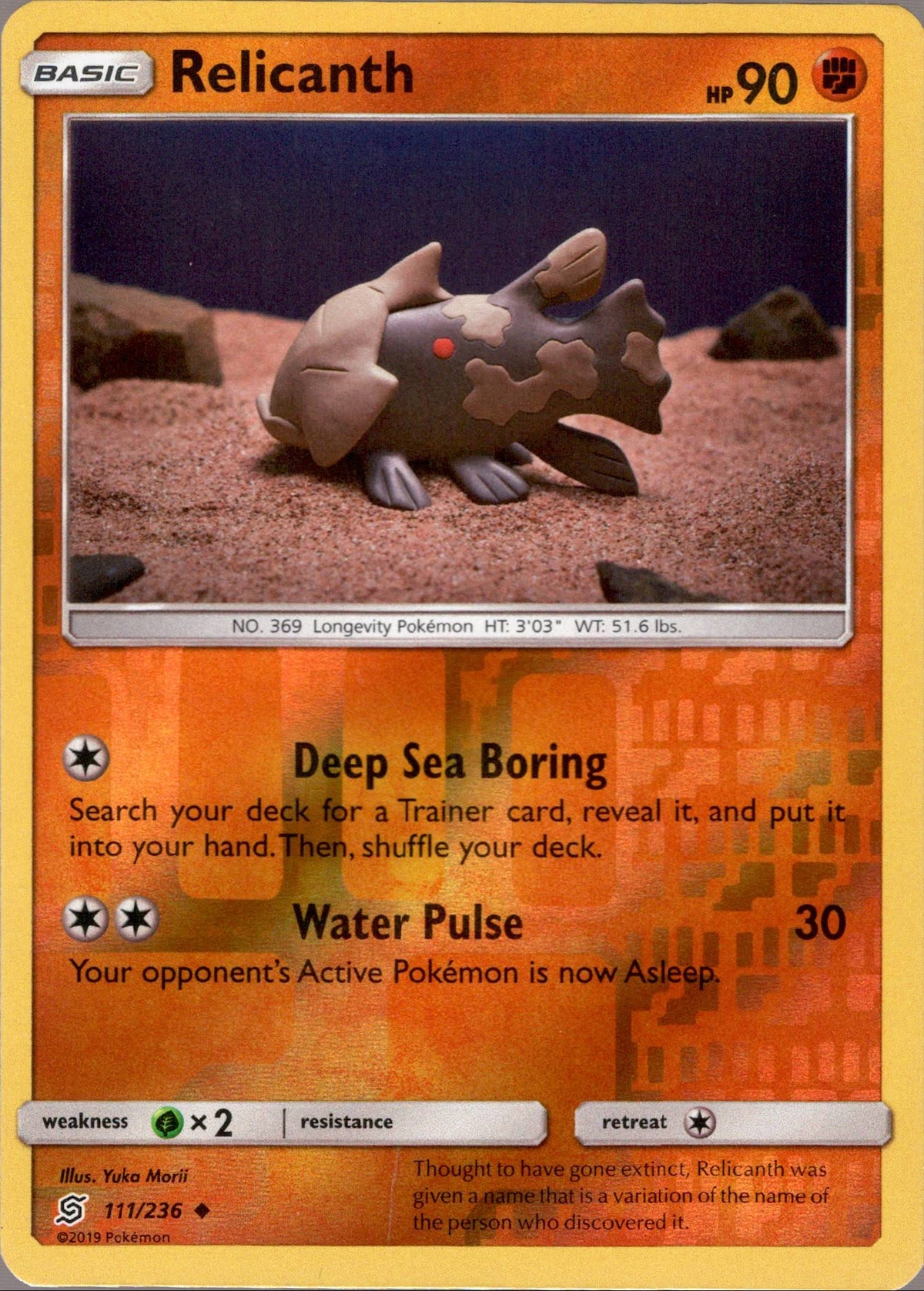Relicanth - 111/236 - Unified Minds - Reverse Holo - Card Cavern