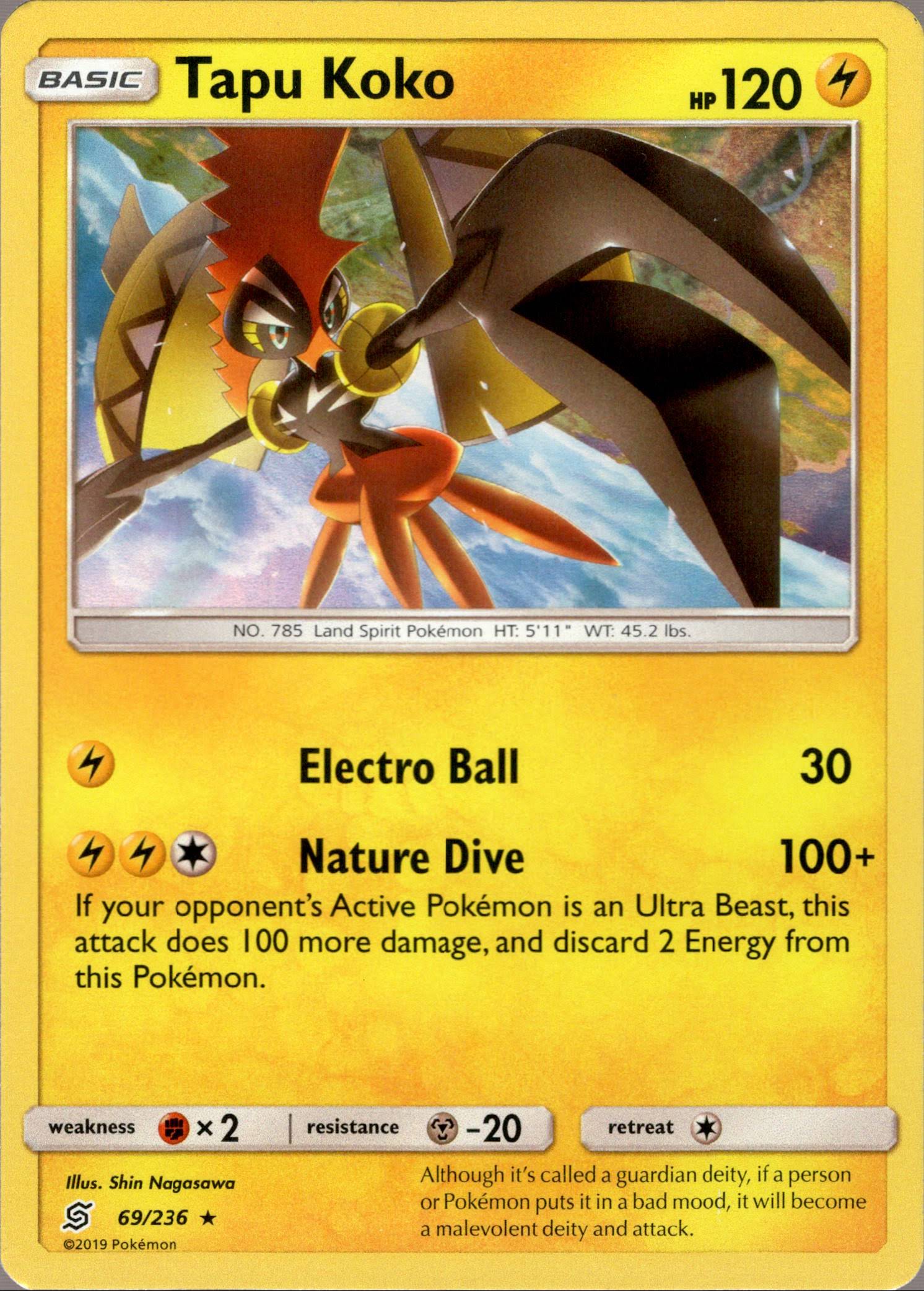 Tapu Koko - 69/236 - Unified Minds - Holo - Card Cavern