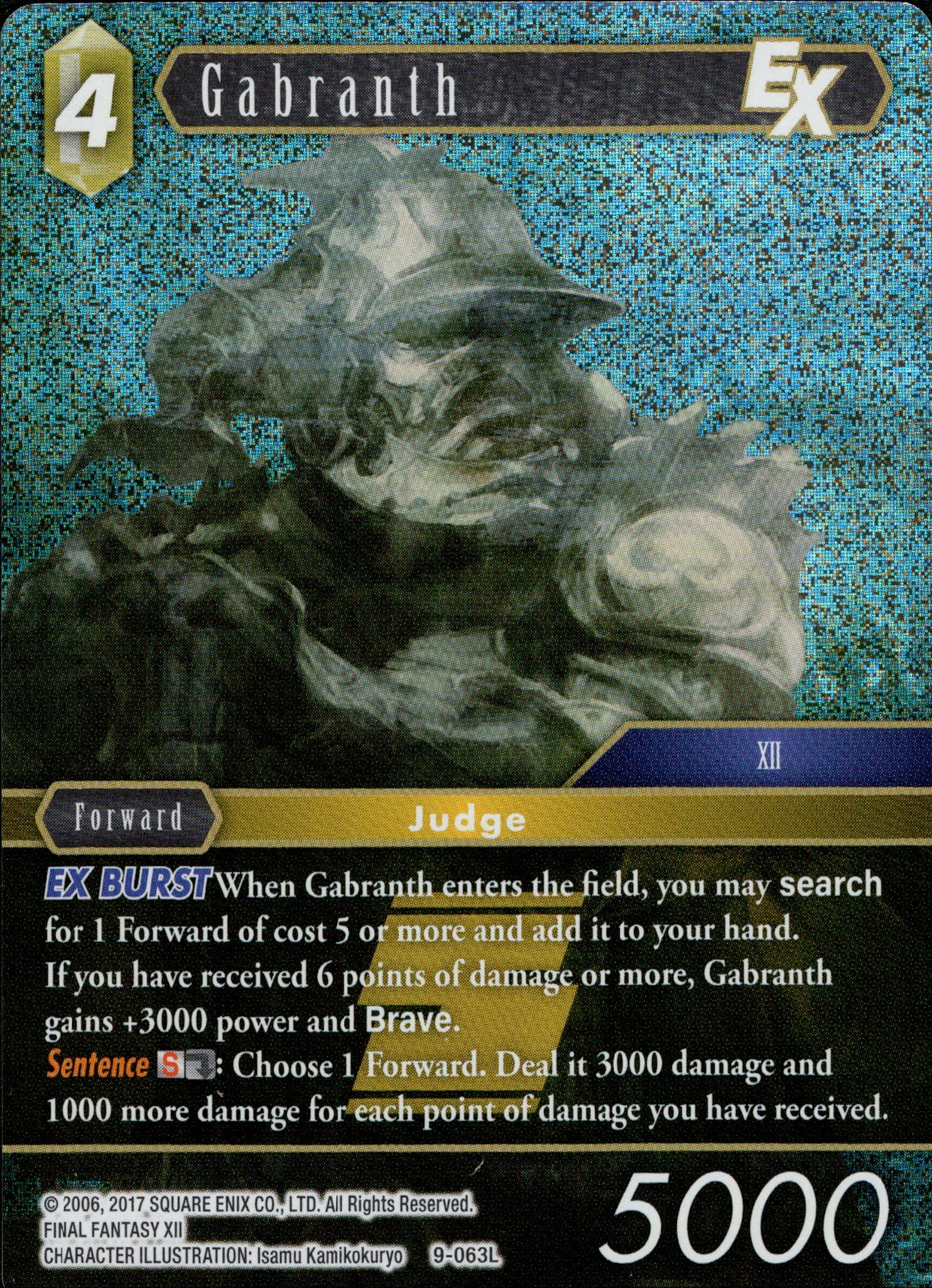 Gabranth - 9-063L - Opus IX - Foil - Card Cavern