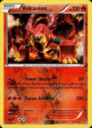 Volcanion - 25/114 - Steam Siege - Reverse Holo - Card Cavern