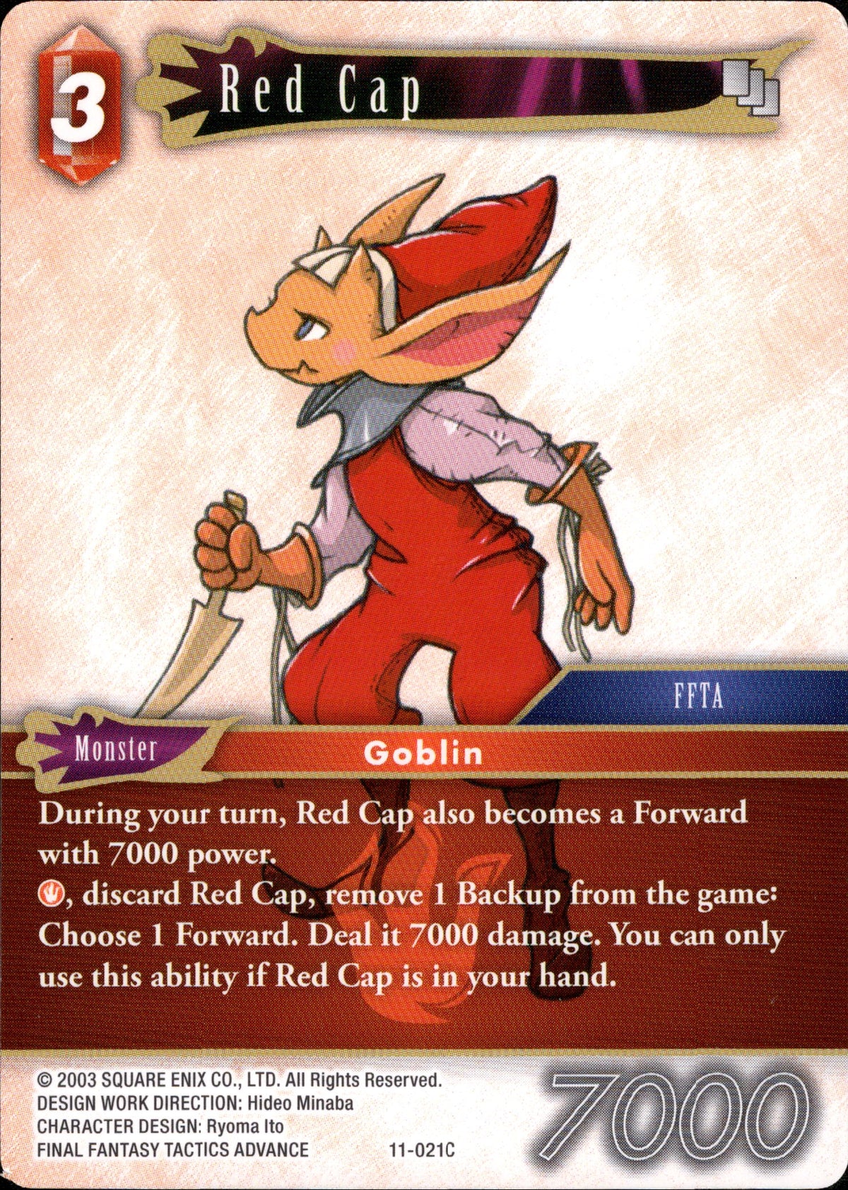 Red Cap - 11-021C - Opus XI - Card Cavern