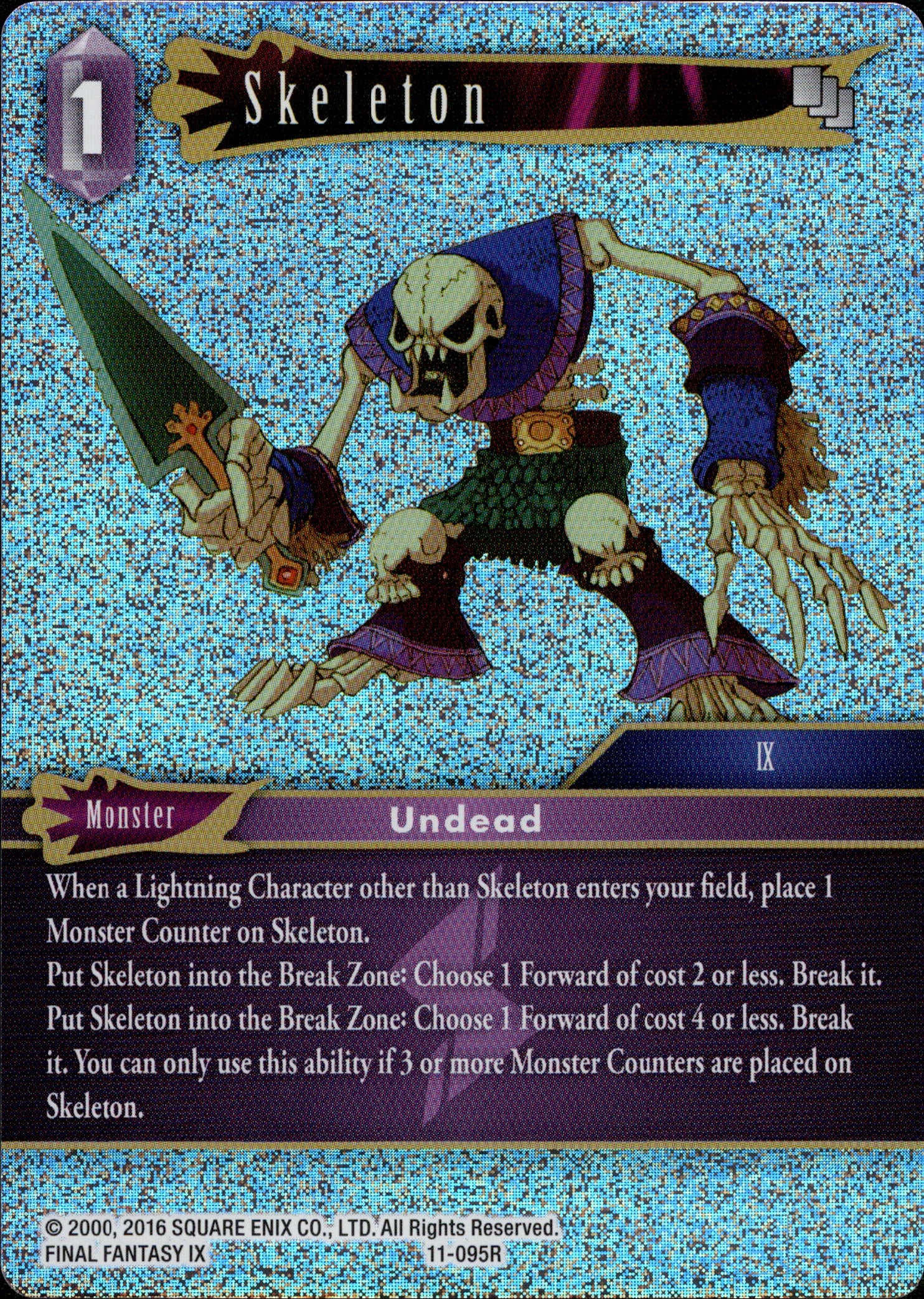 Skeleton - 11-095R - Opus XI - Foil - Card Cavern
