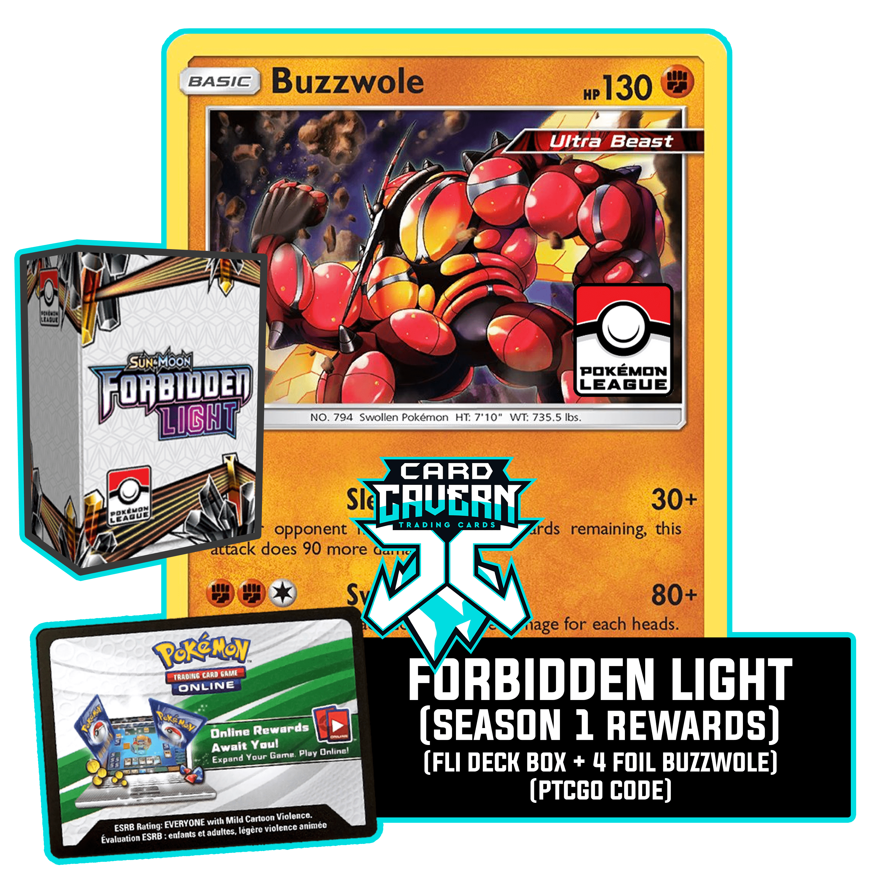 Forbidden Light Season 1 PTCGO Code - Card Cavern