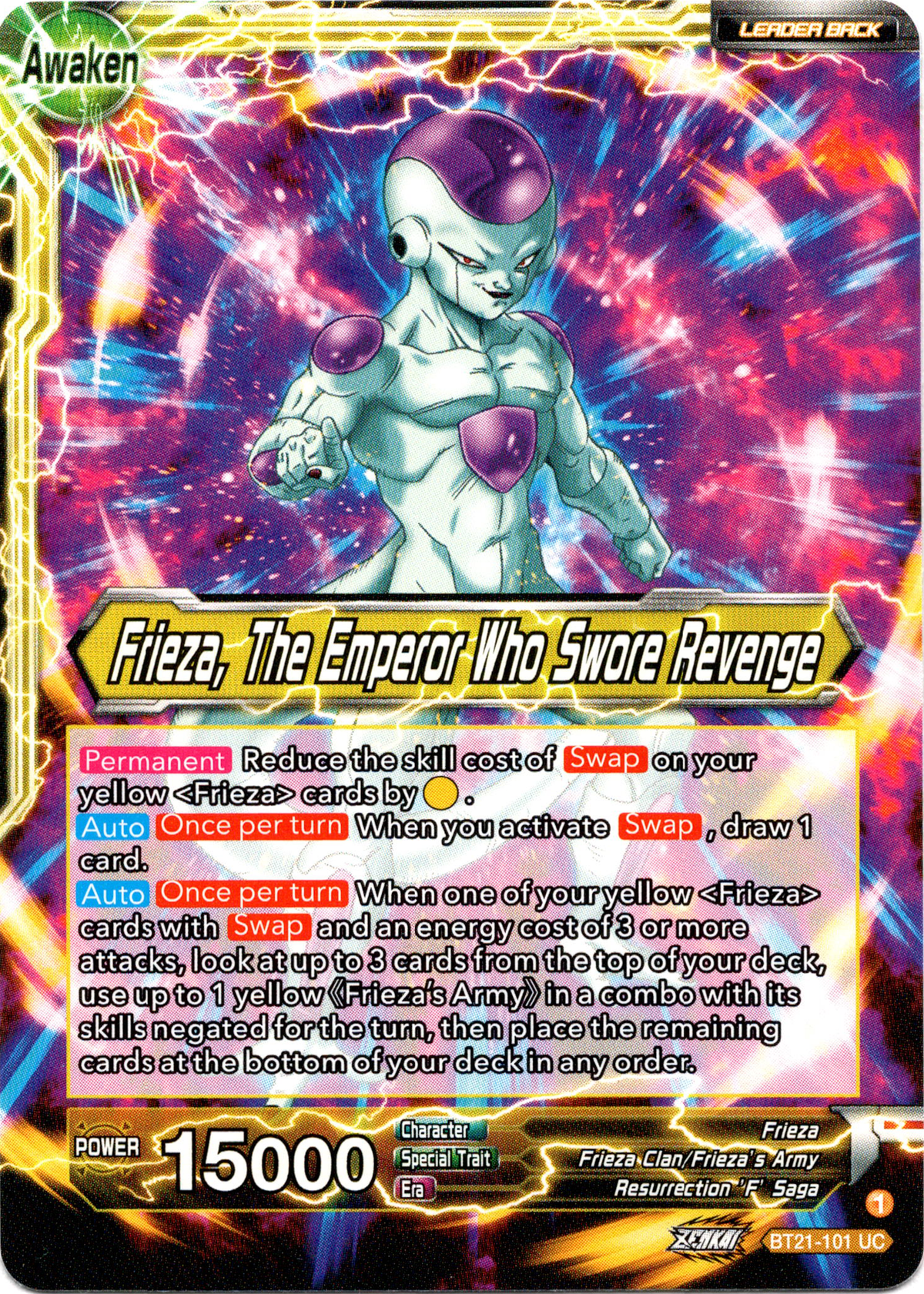 Frieza // Frieza, The Emperor Who Swore Revenge - BT21-101 - Wild Resurgence - Card Cavern