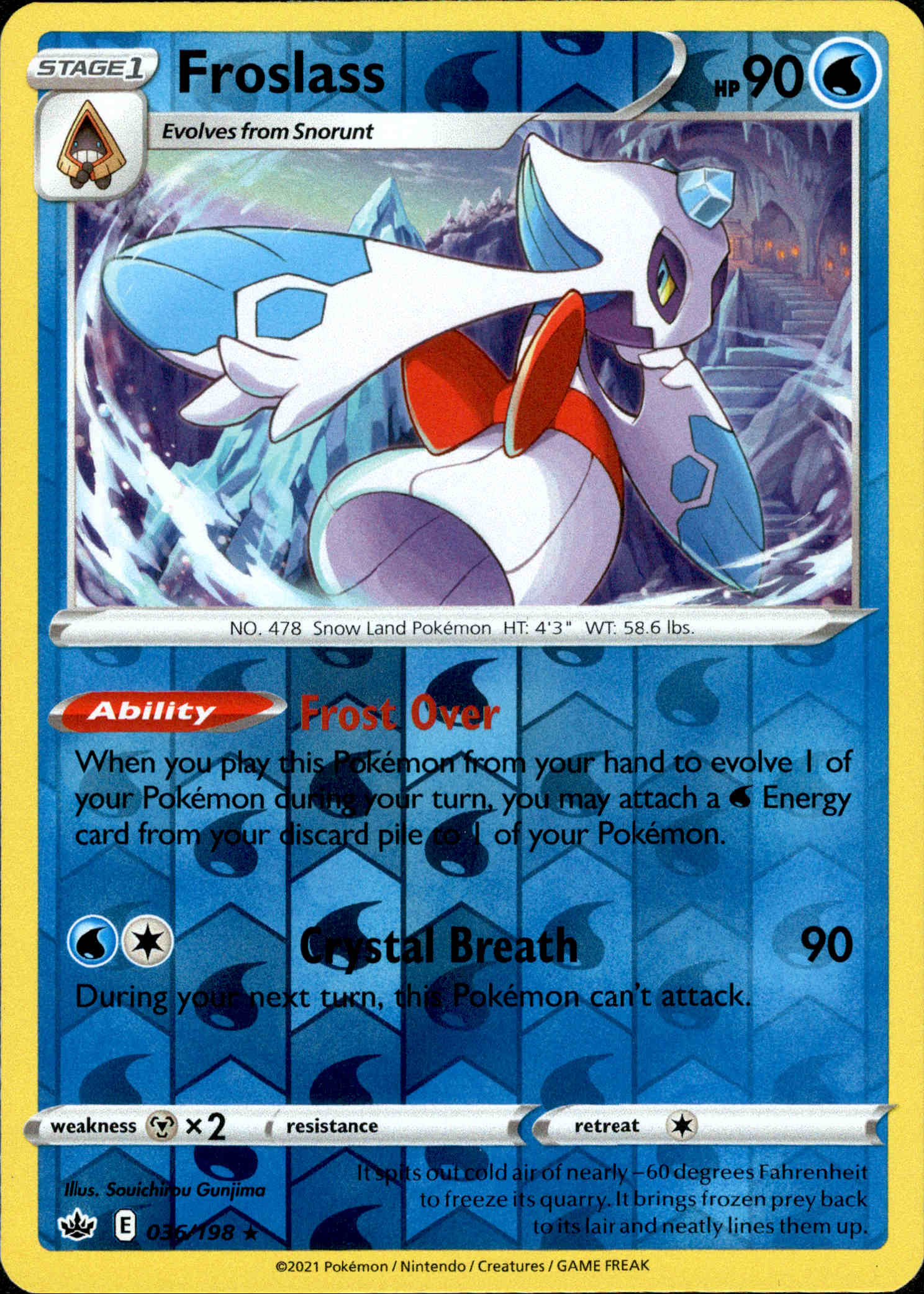 Froslass - 036/198 - Chilling Reign - Reverse Holo - Card Cavern