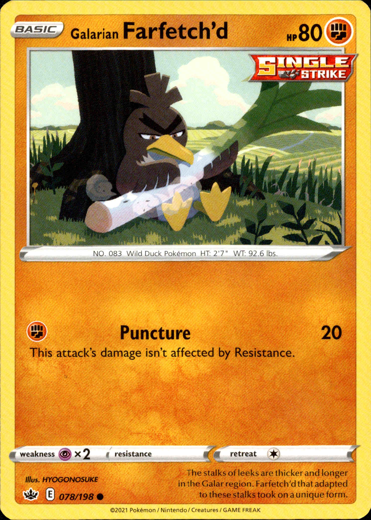 Galarian Farfetch'd - 078/198 - Chilling Reign - Card Cavern