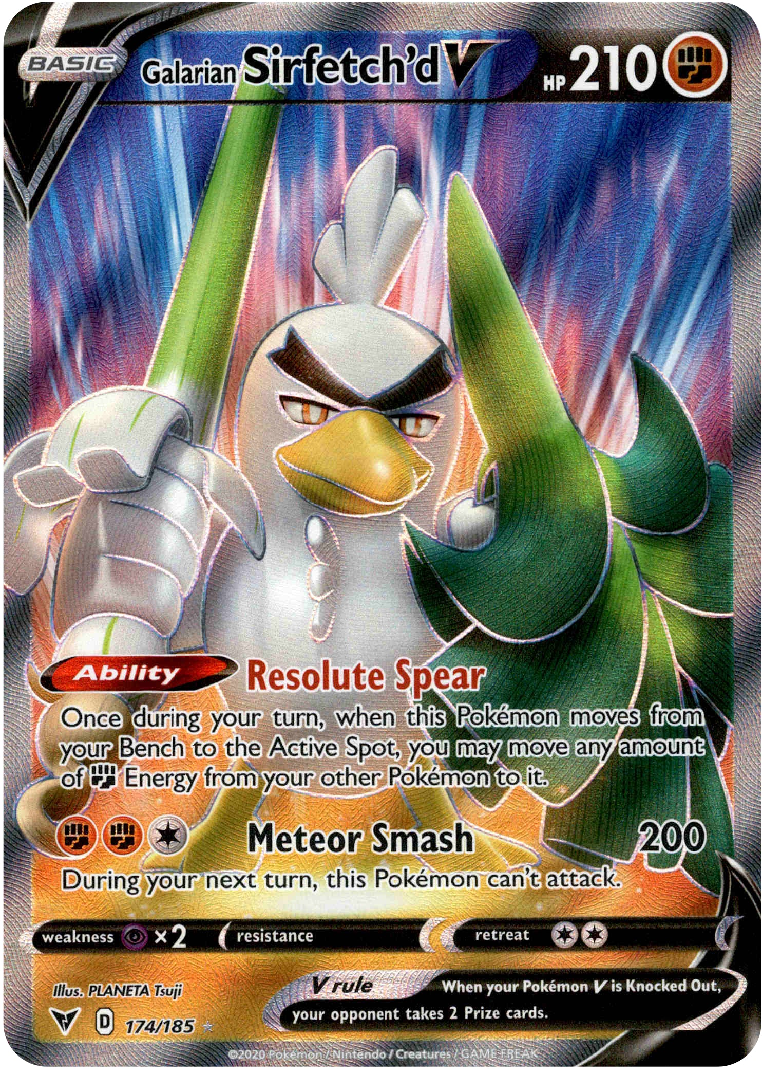 Galarian Sirfetch'd V Full Art - 174/185 - Vivid Voltage - Card Cavern