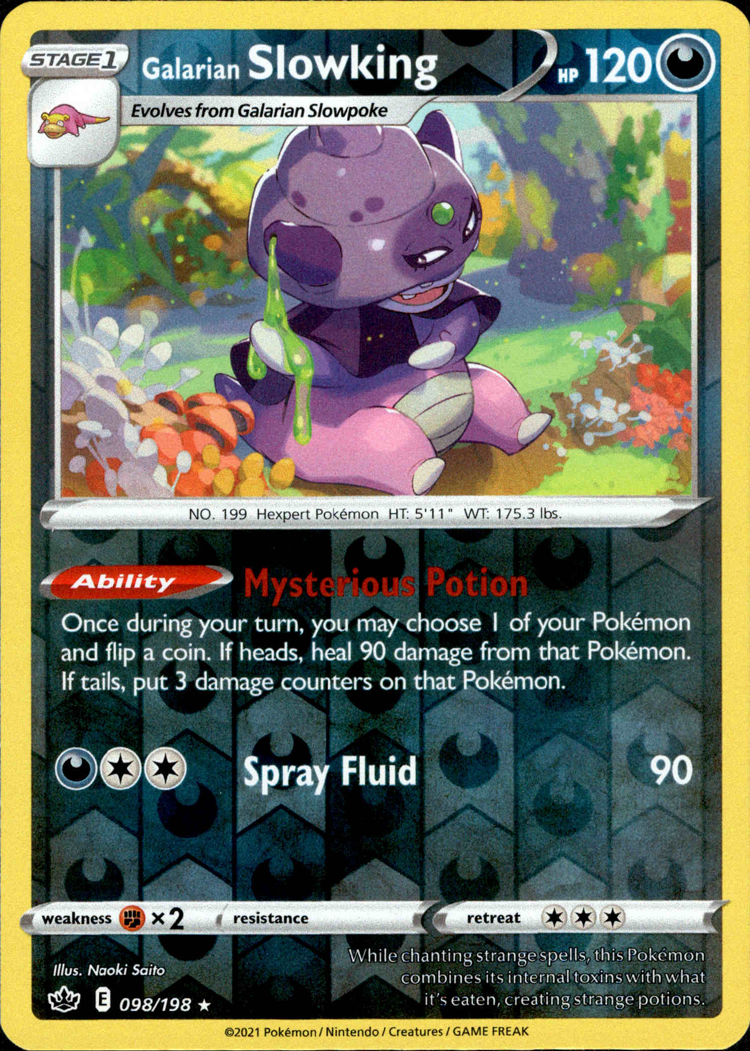 Galarian Slowking - 098/198 - Chilling Reign - Reverse Holo - Card Cavern