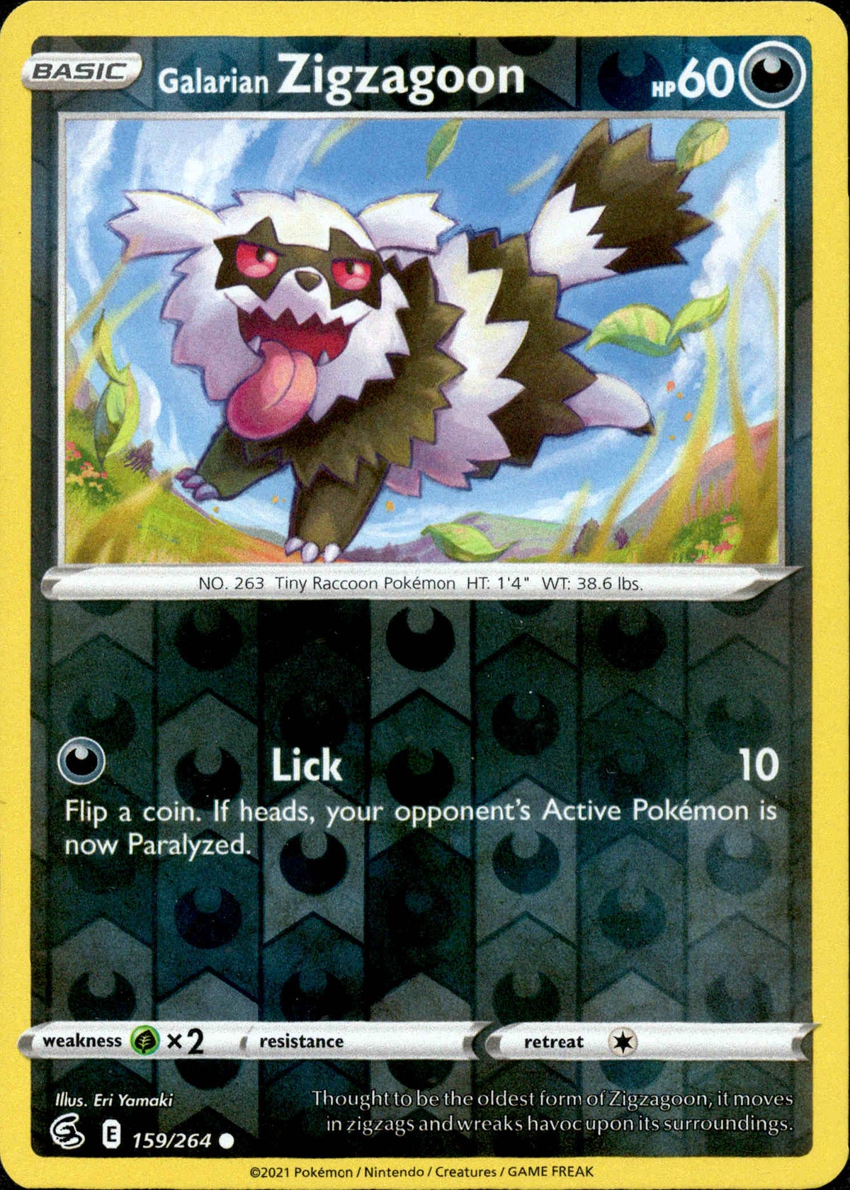 Galarian Zigzagoon - 159/264 - Fusion Strike - Reverse Holo - Card Cavern