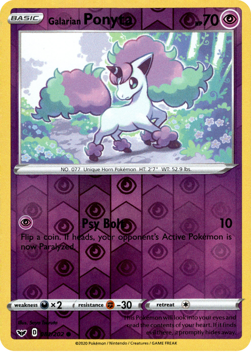 Galarian Ponyta - 81/202 - Sword & Shield - Reverse Holo Card Cavern Trading Cards, LLC Galarian Ponyta - 81/202 - Sword & Shield - Reverse Holo Card Cavern Trading Cards, LLC