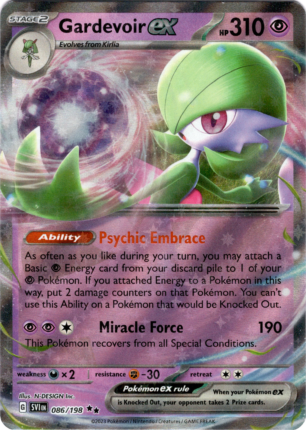 Mavin  Pokémon Gardevoir EX 086/198 Scarlet Violet PSA 9