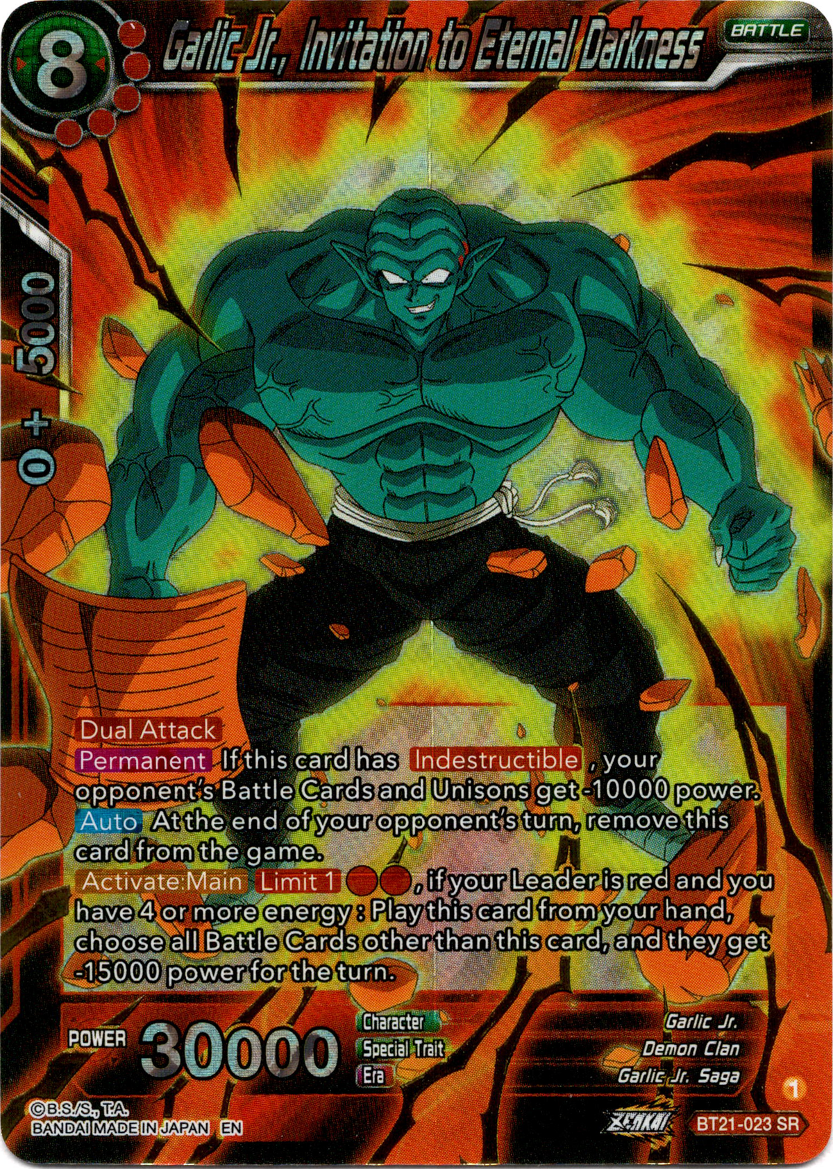Garlic Jr., Invitation to Eternal Darkness - BT21-023 - Wild Resurgence - Foil - Card Cavern