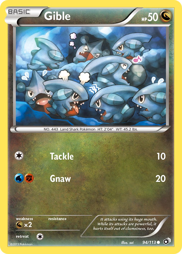 Gible - 94/113 - Legendary Treasures - Card Cavern