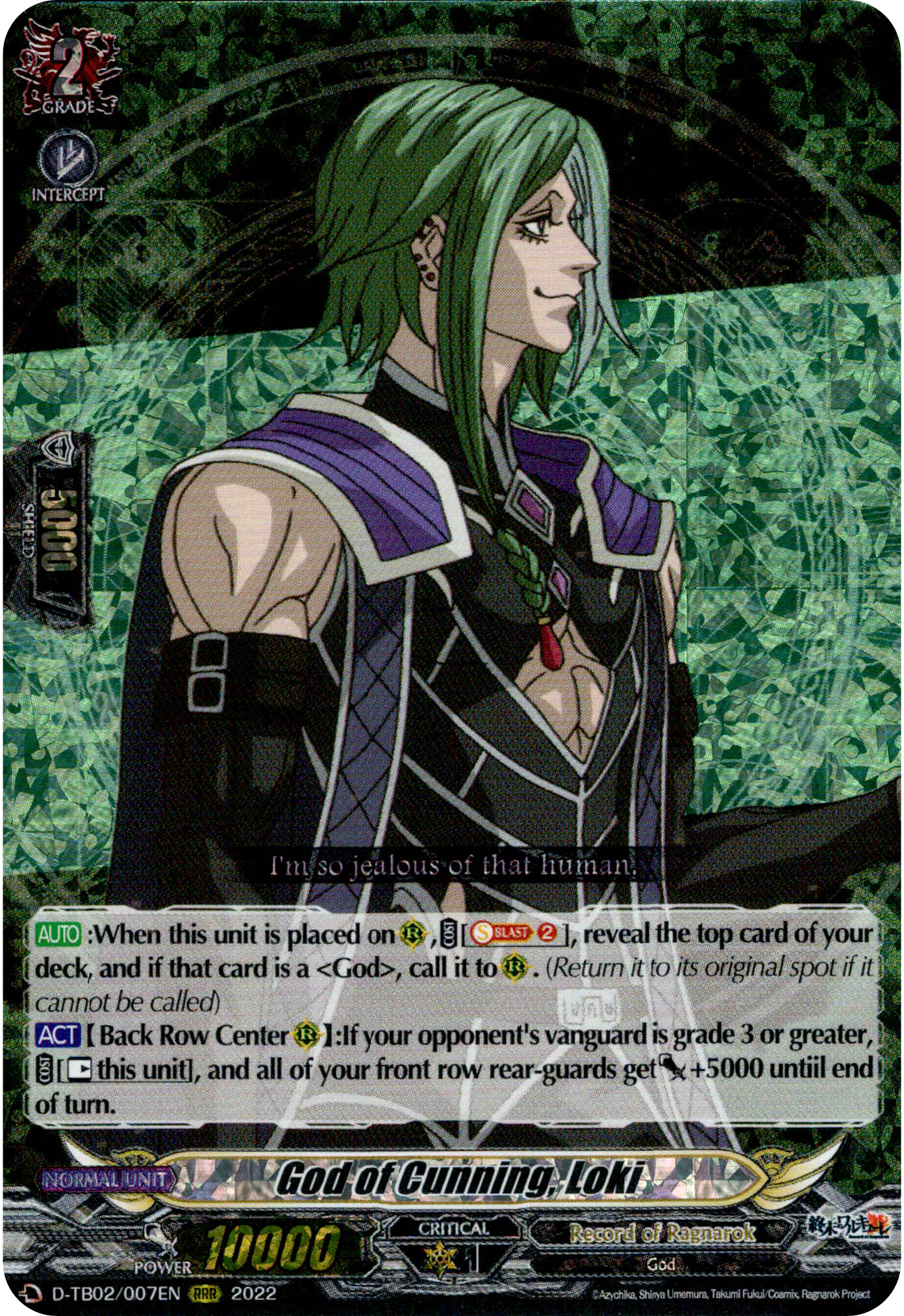 God of Cunning, Loki - D-TB02/007EN - Record of Ragnarok - Card Cavern