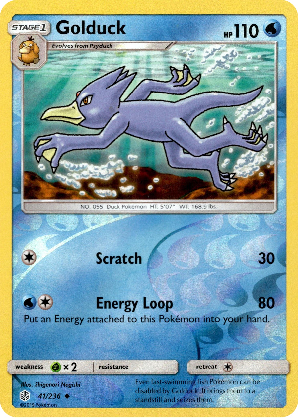 Golduck - 41/236 - Cosmic Eclipse - Reverse Holo - Card Cavern