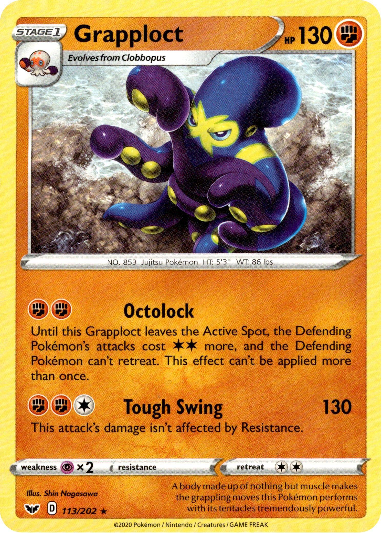 Grapploct - 113/202 - Sword & Shield - Card Cavern
