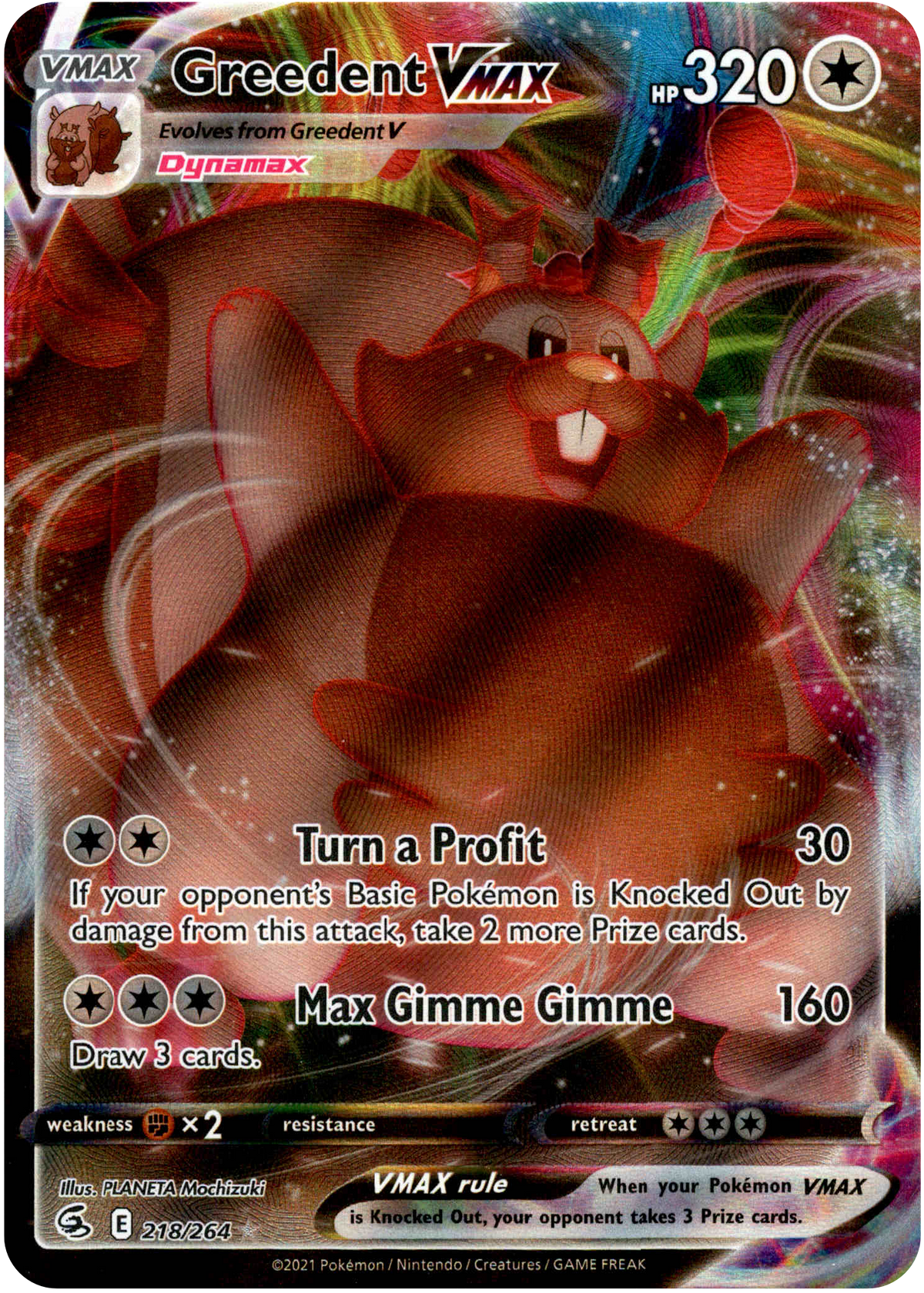 Greedent VMAX - 218/264 - Fusion Strike - Card Cavern