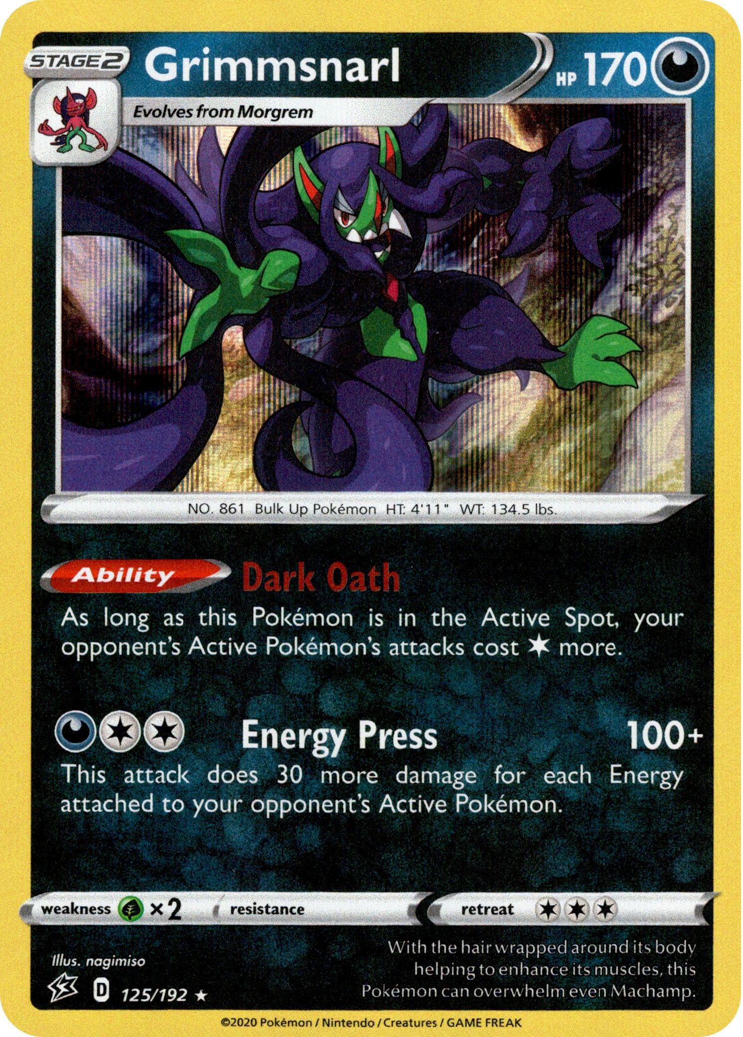 Grimmsnarl - 125/192 - Rebel Clash - Holo - Card Cavern