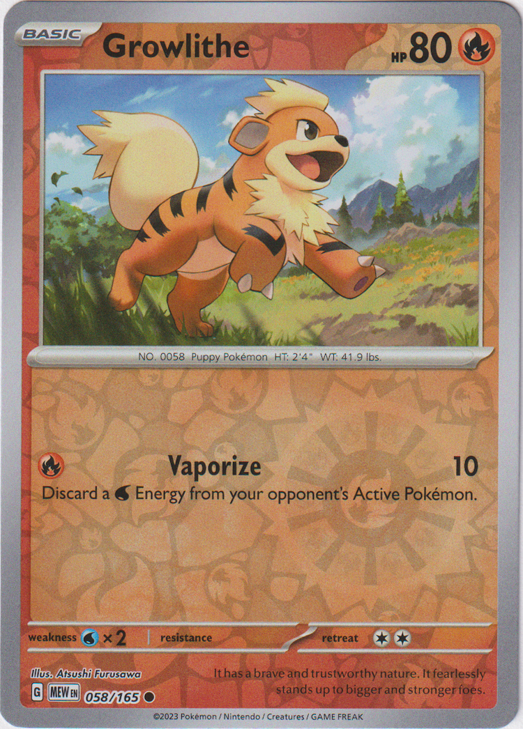 Growlithe - 058/165 - Scarlet & Violet 151