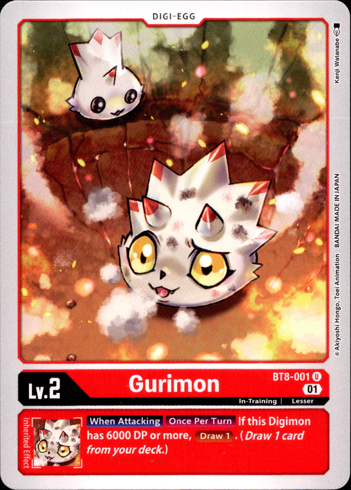 Gurimon - BT8-001 U - New Awakening - Card Cavern