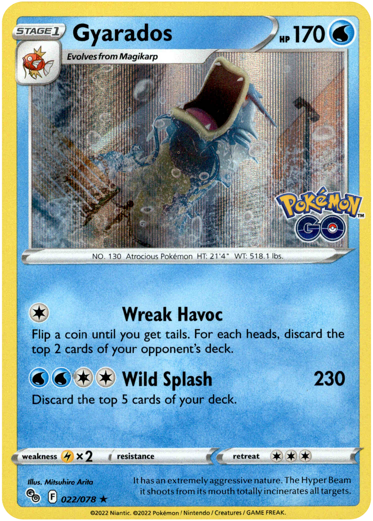 Gyarados - 022/078 - Pokemon Go - Holo - Card Cavern