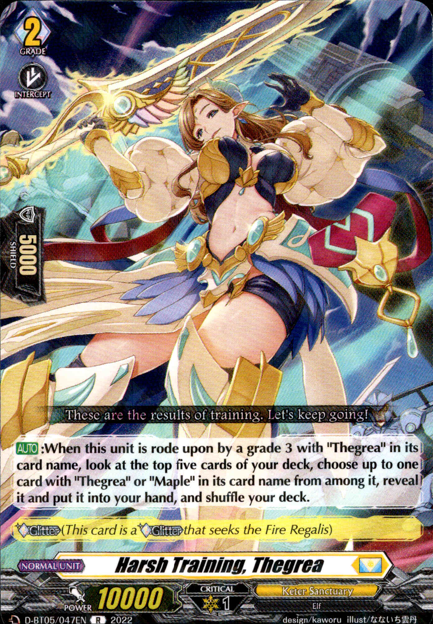 Harsh Training, Thegrea - D-BT05/047 - Triumphant Return of the Brave Heroes - Card Cavern