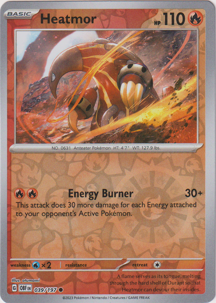 heatmor pokemon card Like new Description coming soon... Pokemon Card Heatmor AR 101/86