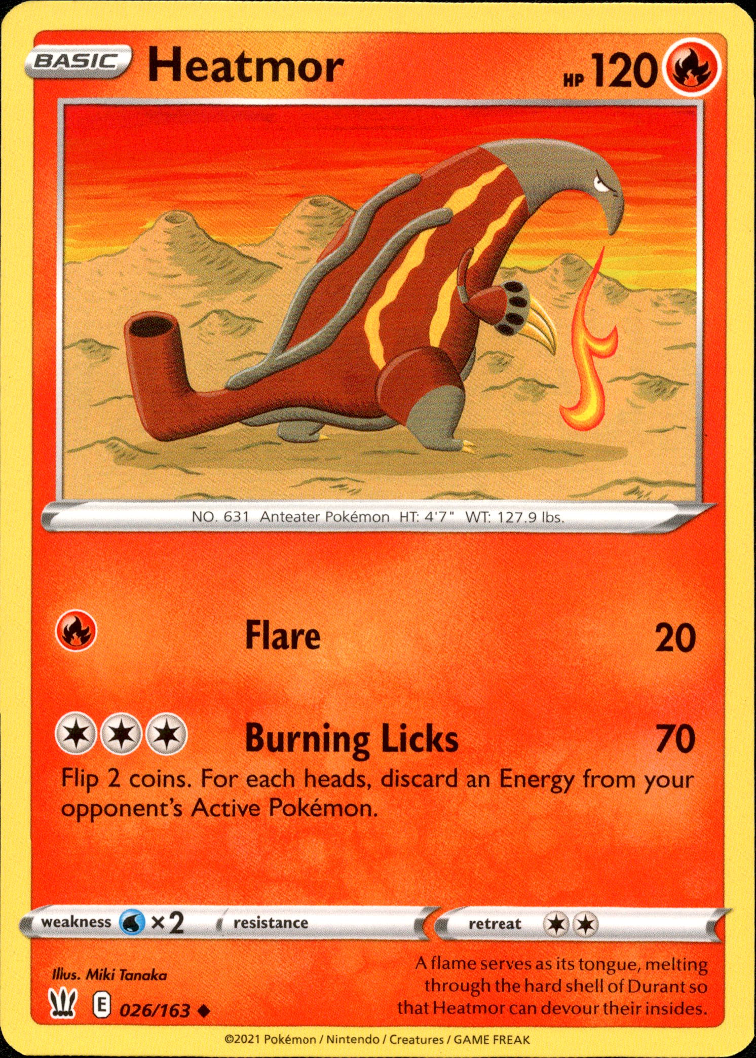 Heatmor - 026/163 - Battle Styles - Card Cavern