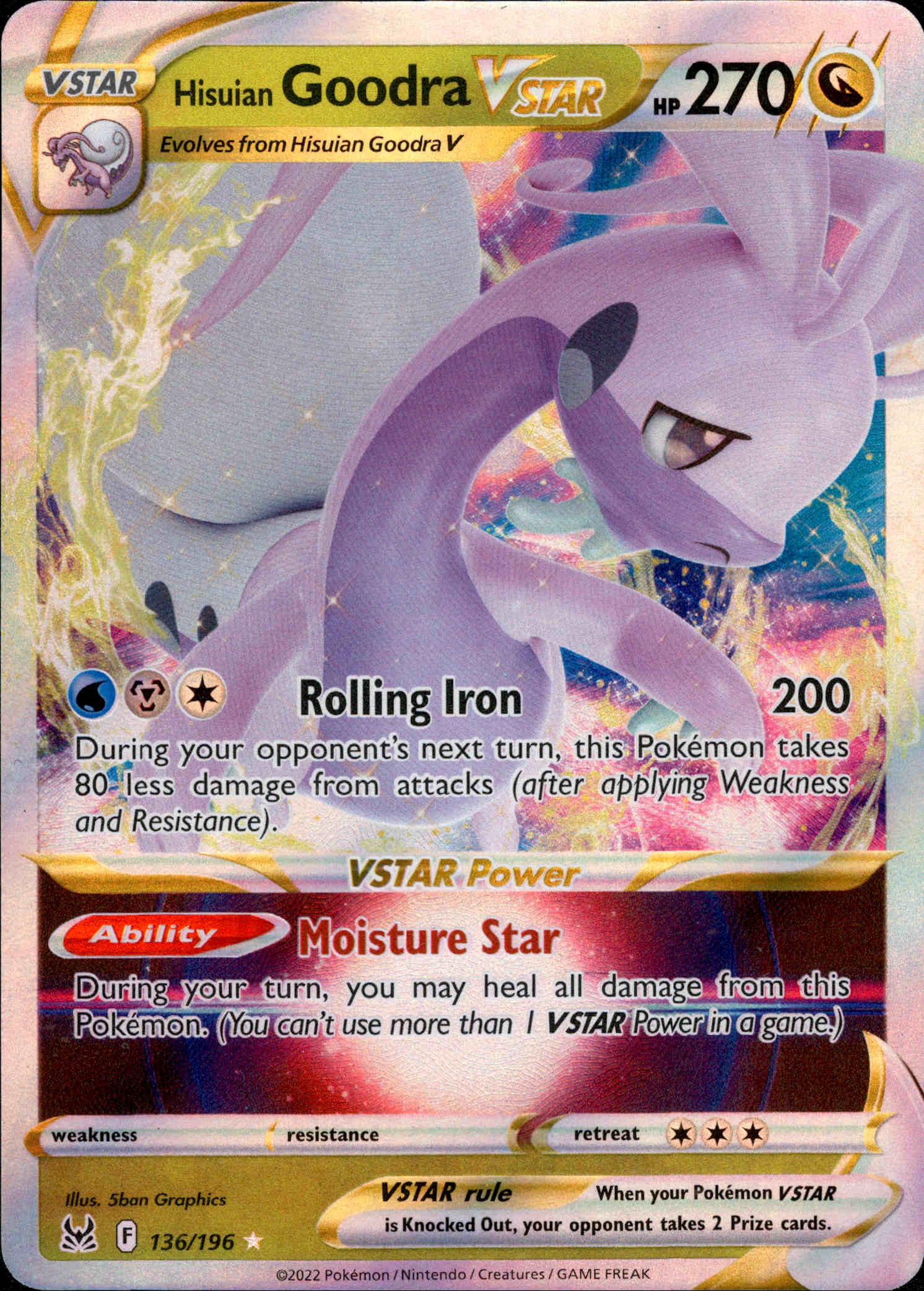 Hisuian Goodra VSTAR - 136/196 - Lost Origin - Card Cavern