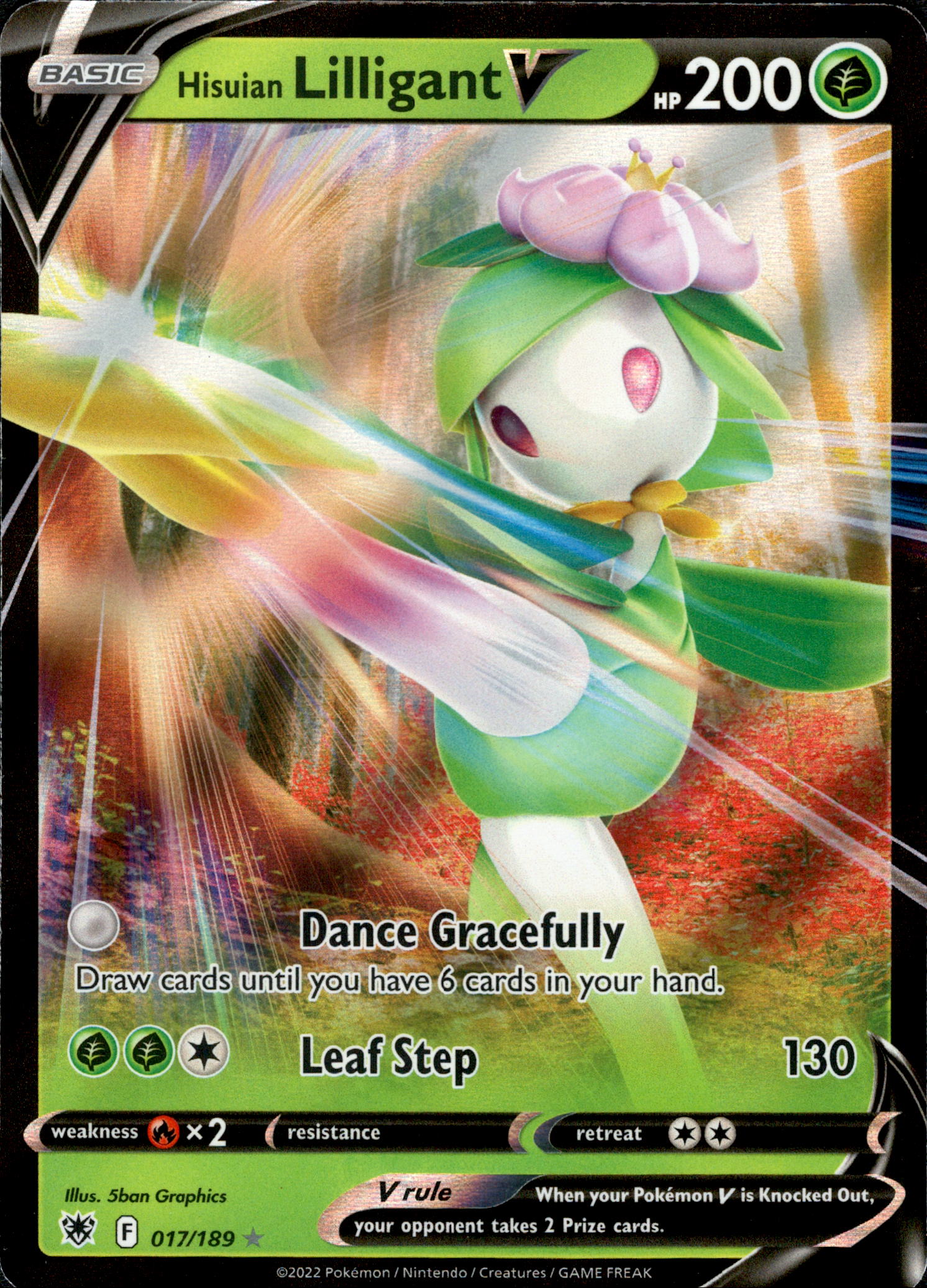 Hisuian Lilligant V - 017/189 - Astral Radiance - Holo - Card Cavern