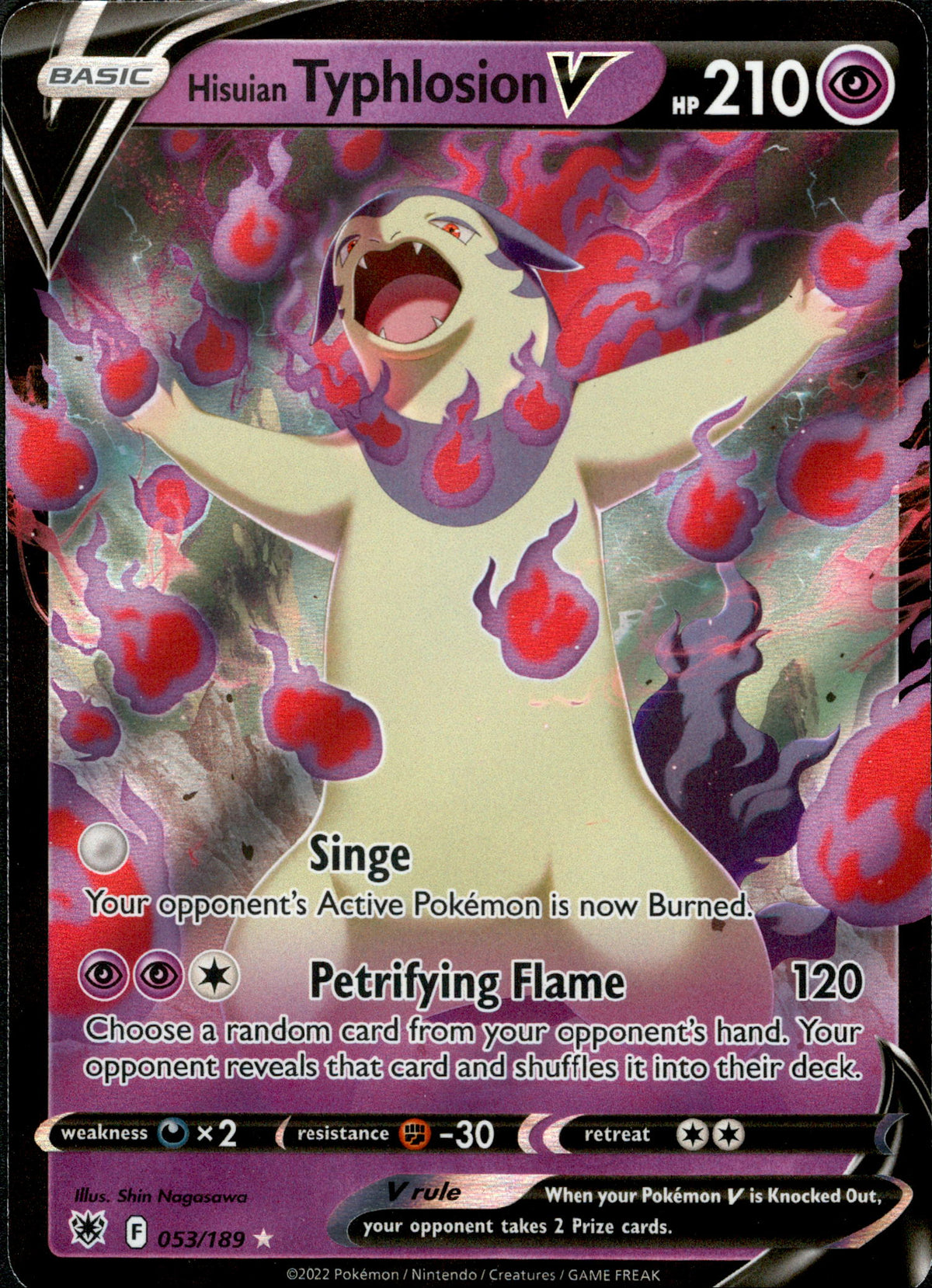 Hisuian Typhlosion V - 053/189 - Astral Radiance - Holo - Card Cavern
