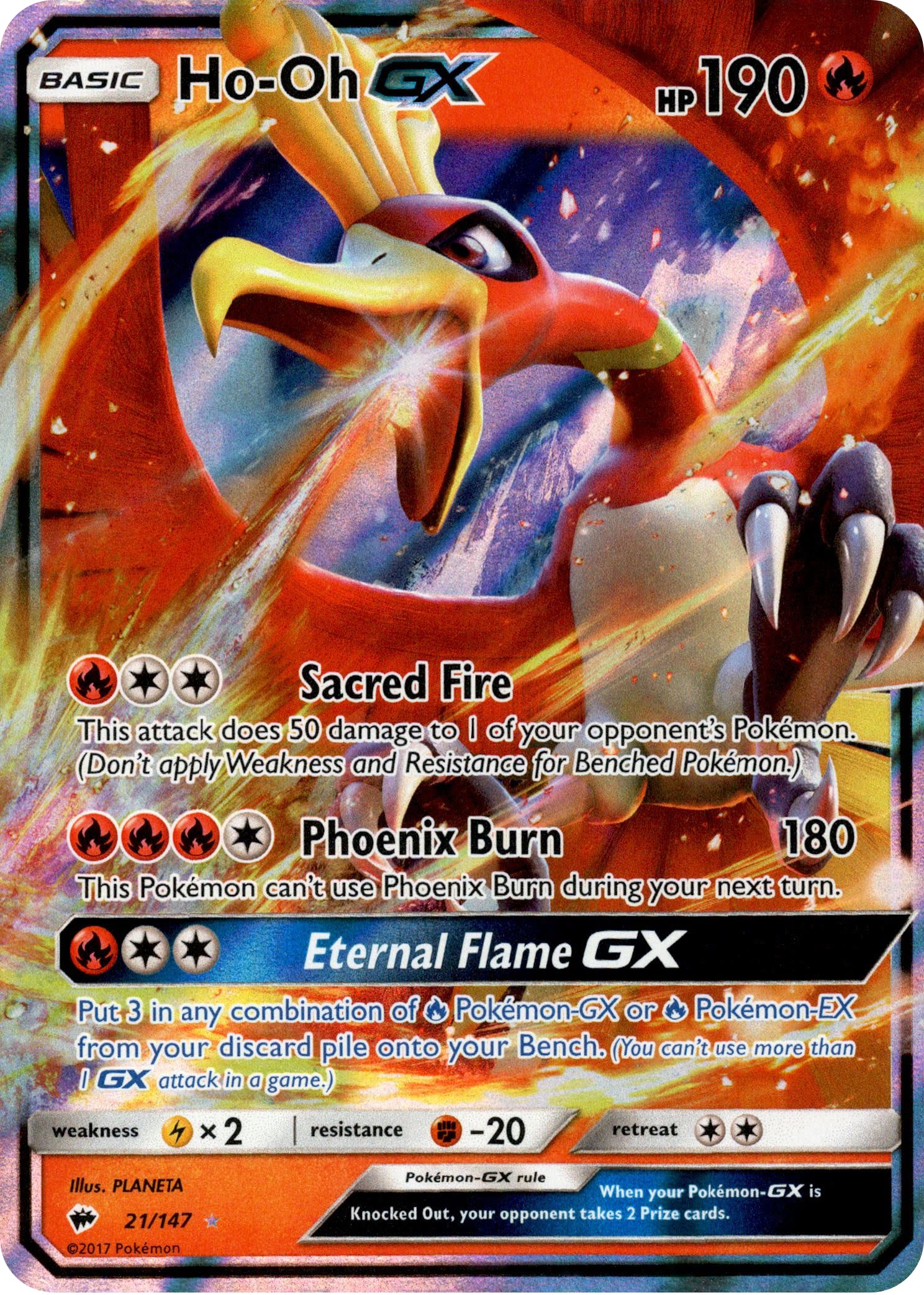 Ho-Oh GX - 21/147 - Burning Shadows - Holo - Card Cavern