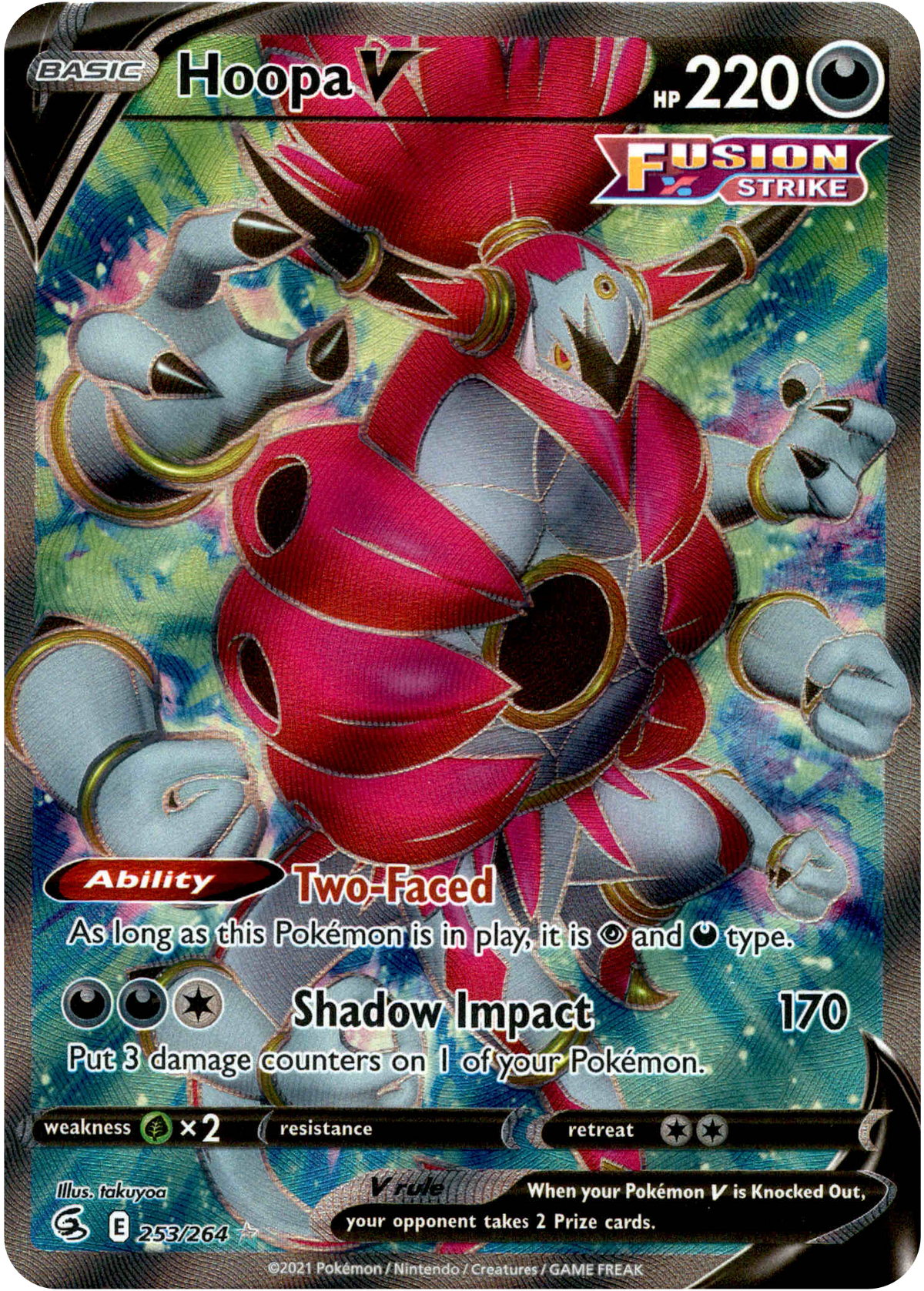 Hoopa V Full Art - 253/264 - Fusion Strike - Holo - Card Cavern