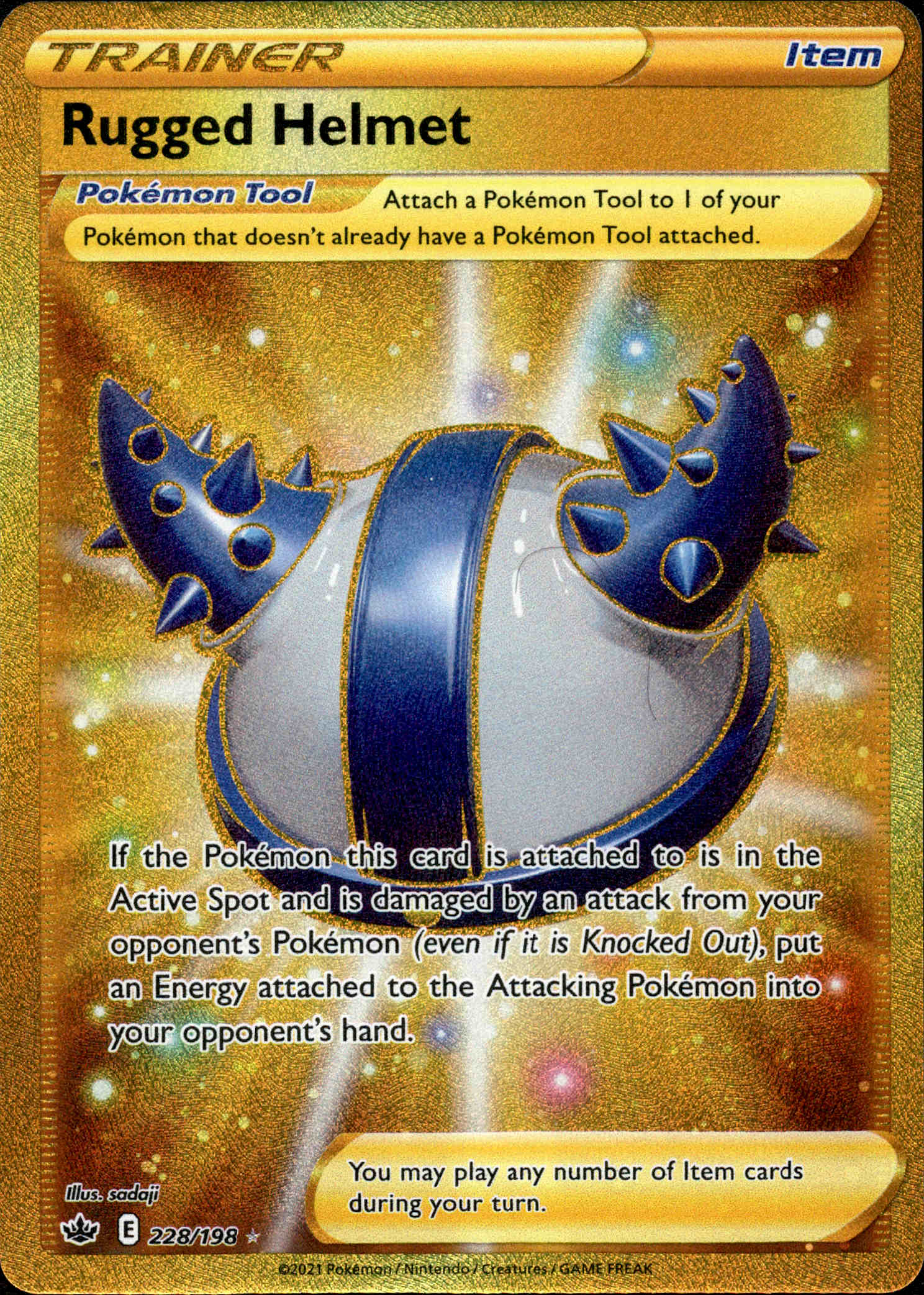 Rugged Helmet Secret Rare - 228/198 - Chilling Reign - Holo - Card Cavern