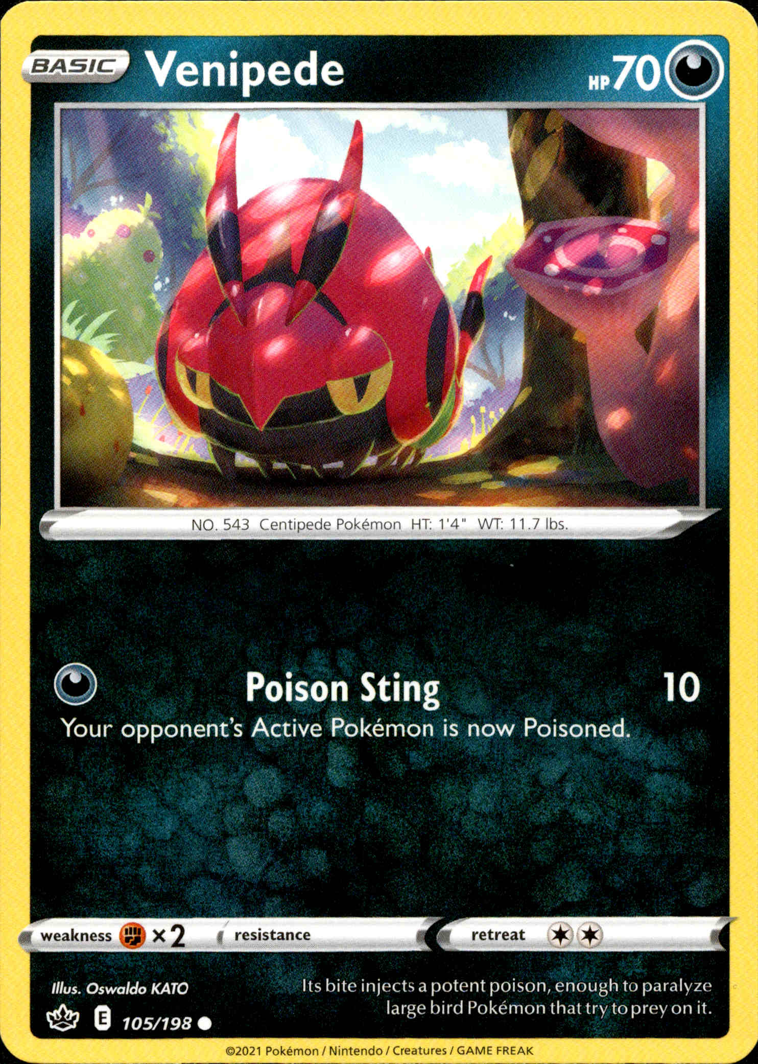 Venipede - 105/198 - Chilling Reign - Card Cavern