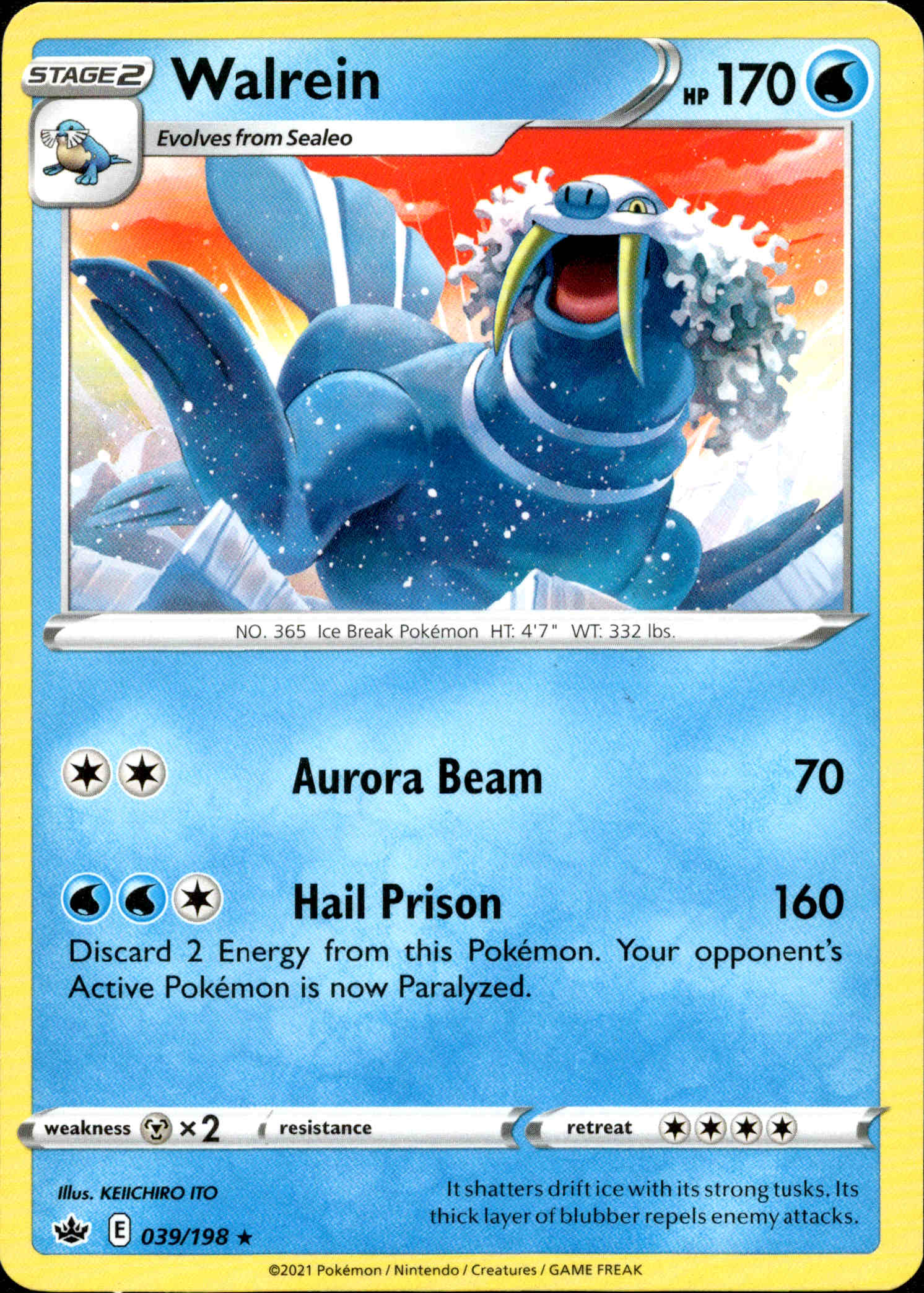 Walrein - 039/198 - Chilling Reign - Card Cavern