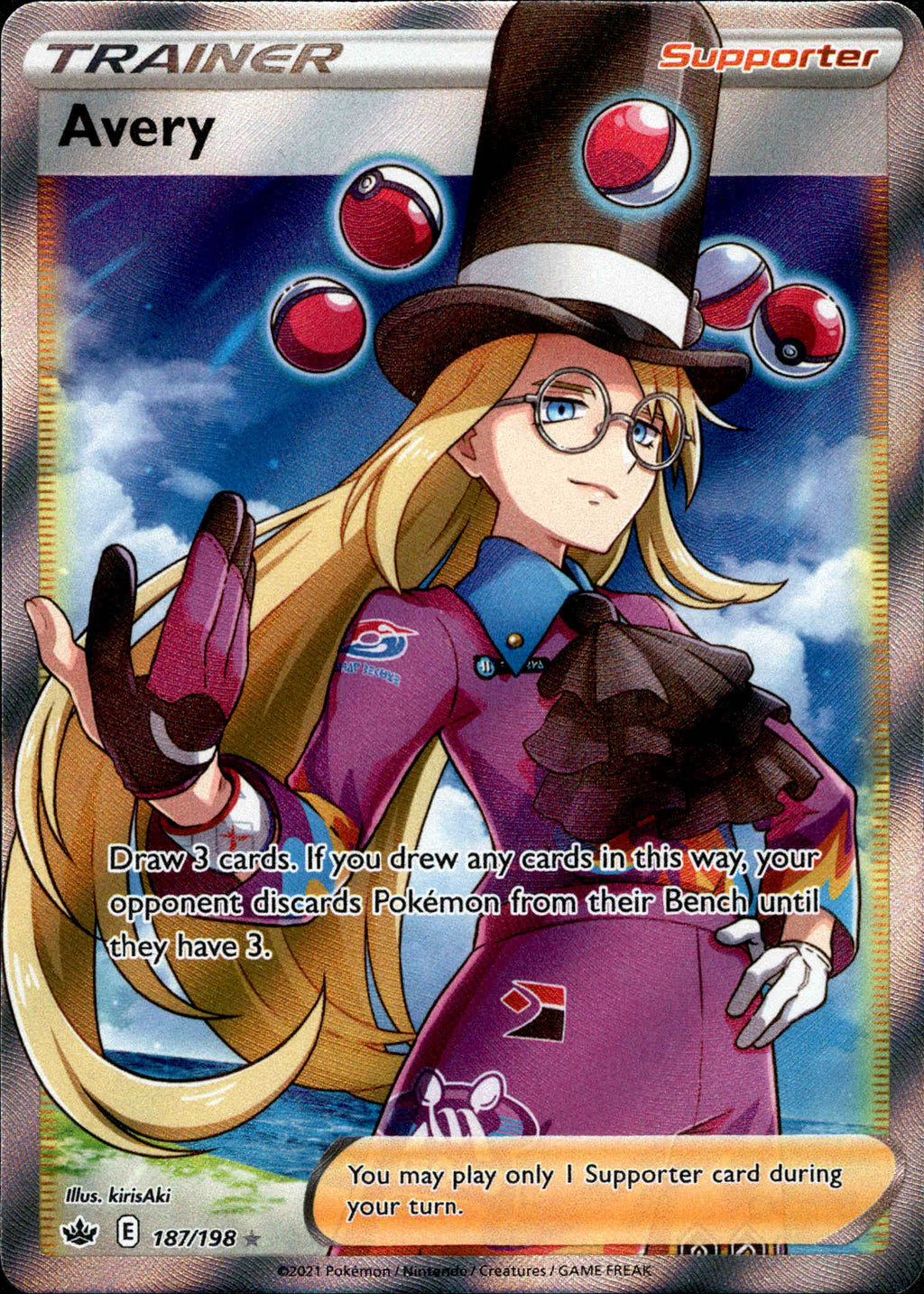 Avery Full Art - 187/198 - Chilling Reign
