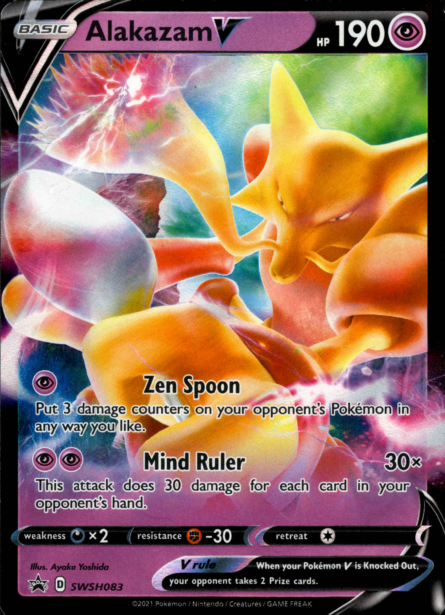 Alakazam V - SWSH083 - Sword & Shield Promo - Card Cavern