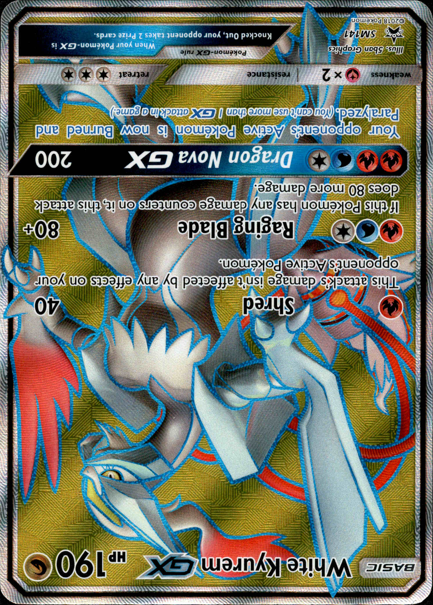 White Kyurem GX Full Art - SM141 - Sun & Moon Promo - Card Cavern