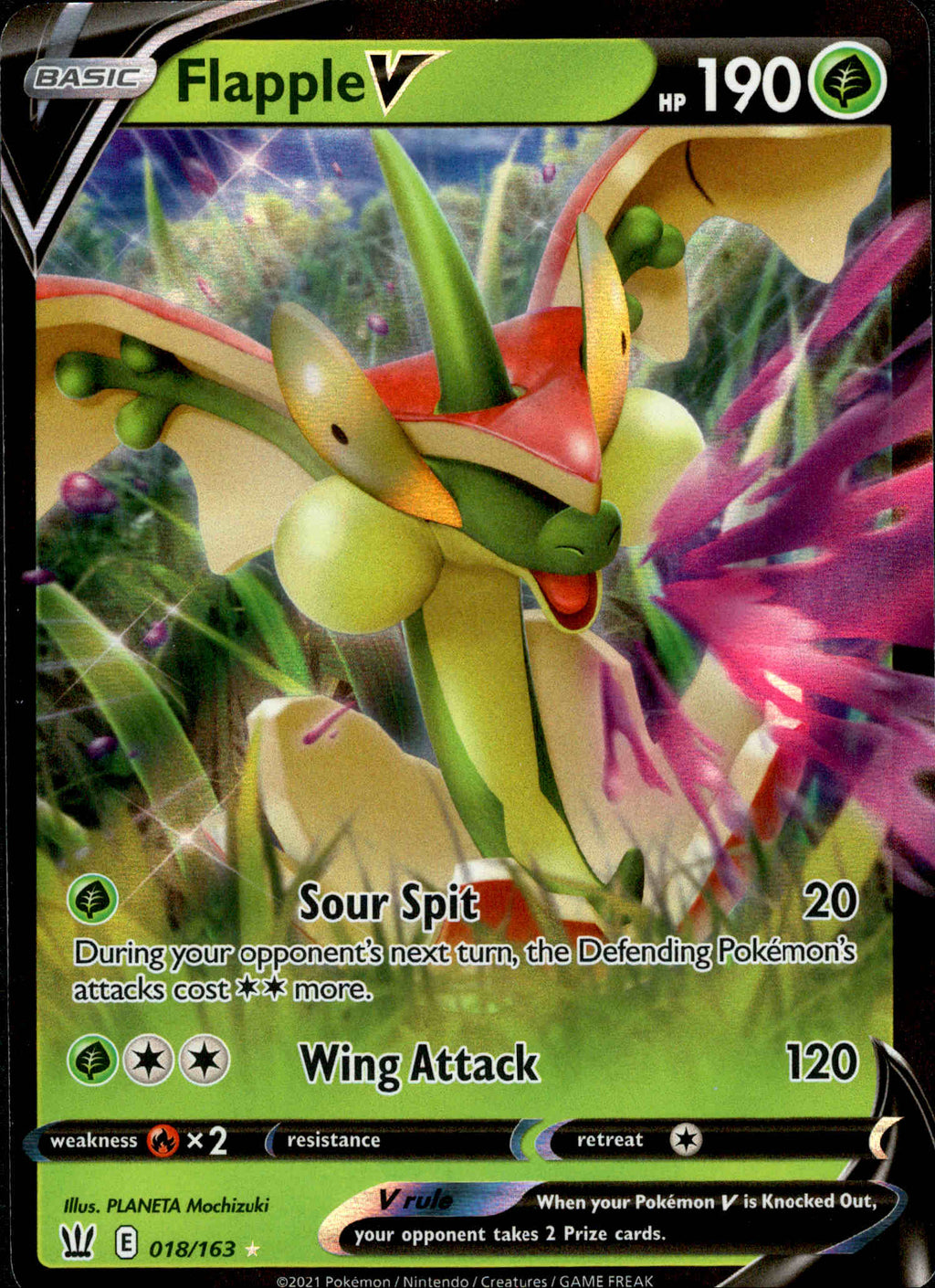 Flapple V - 018/163 - Battle Styles