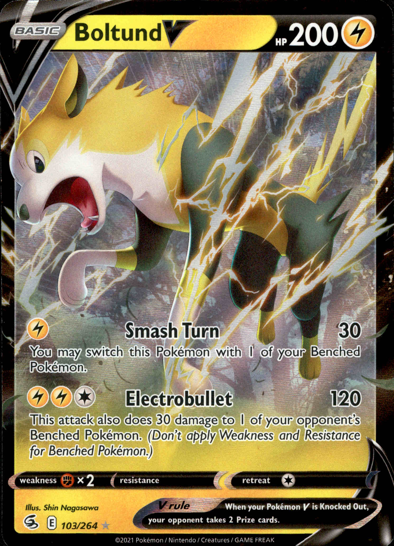 Boltund V - 103/264 - Fusion Strike - Holo - Card Cavern