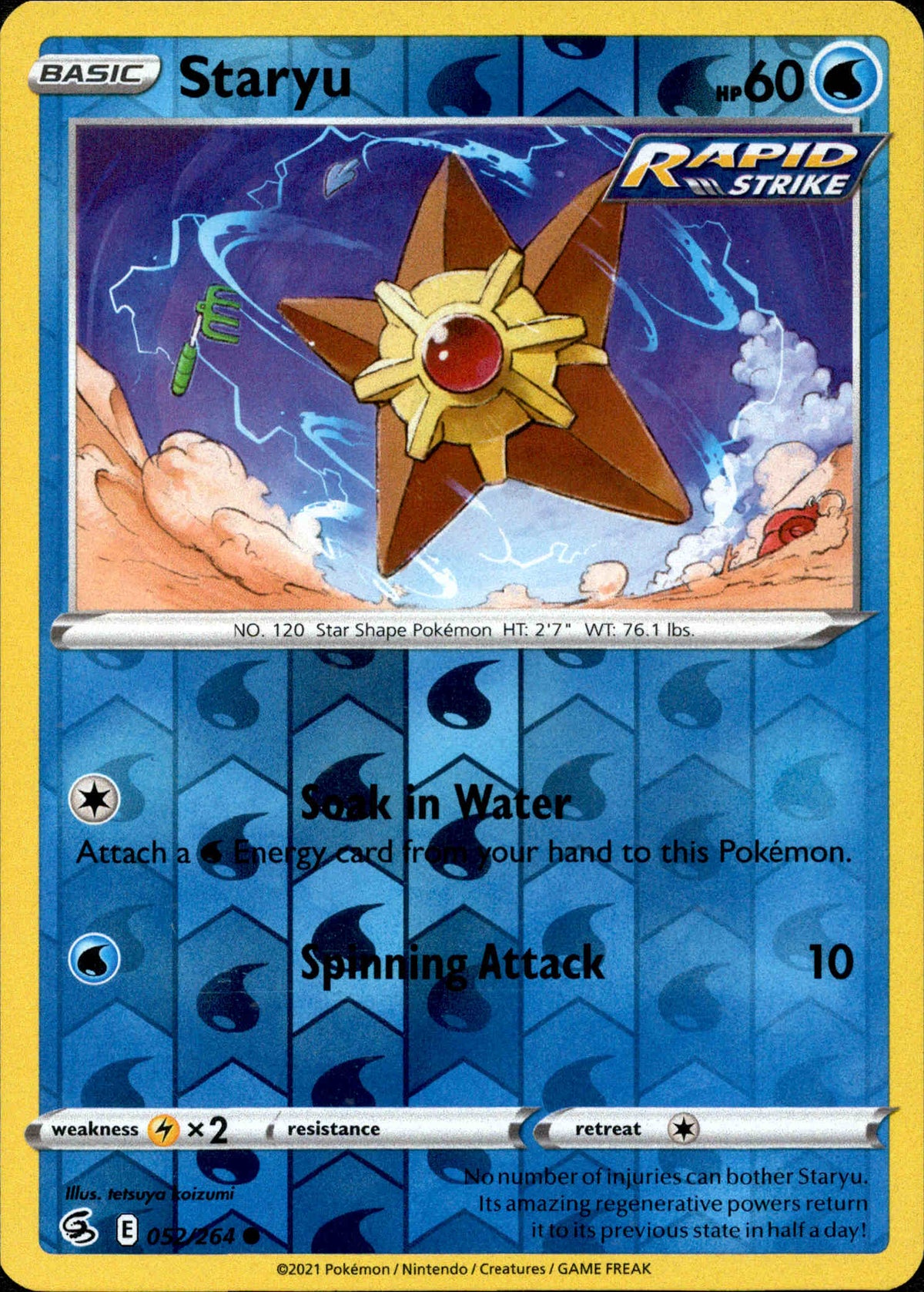 Staryu - 052/264 - Fusion Strike - Reverse Holo - Card Cavern