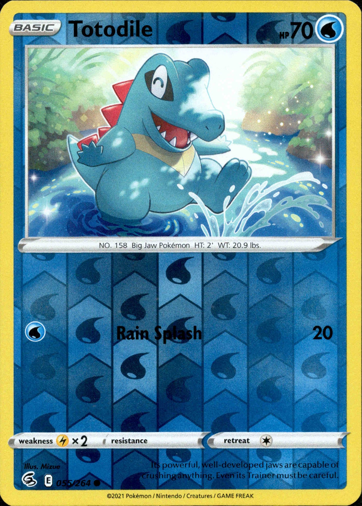 Totodile - 055/264 - Fusion Strike - Reverse Holo - Card Cavern