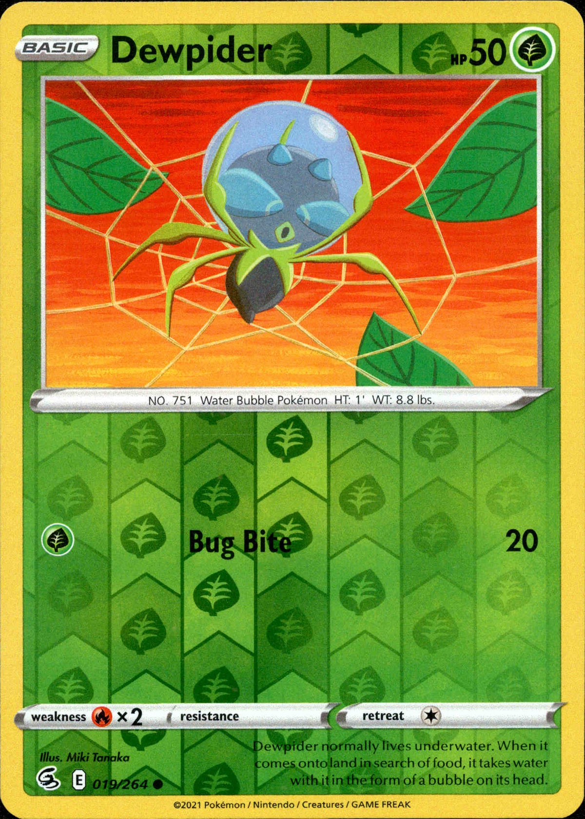 Dewpider - 019/264 - Fusion Strike - Reverse Holo - Card Cavern